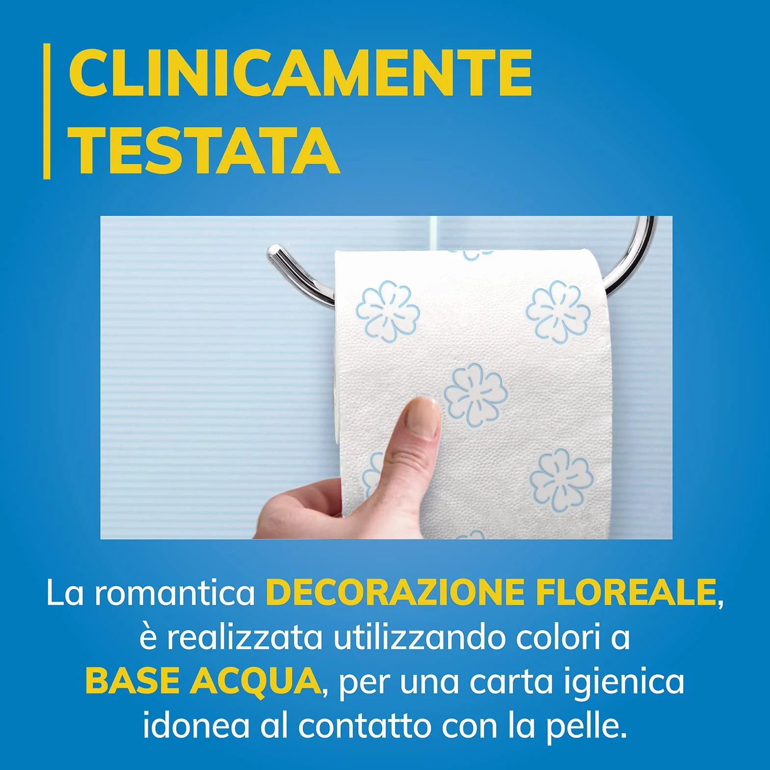 Carta igienica 3 veli profumata alla camomilla 56 rotoli 160 strappi PEFC riciclabile