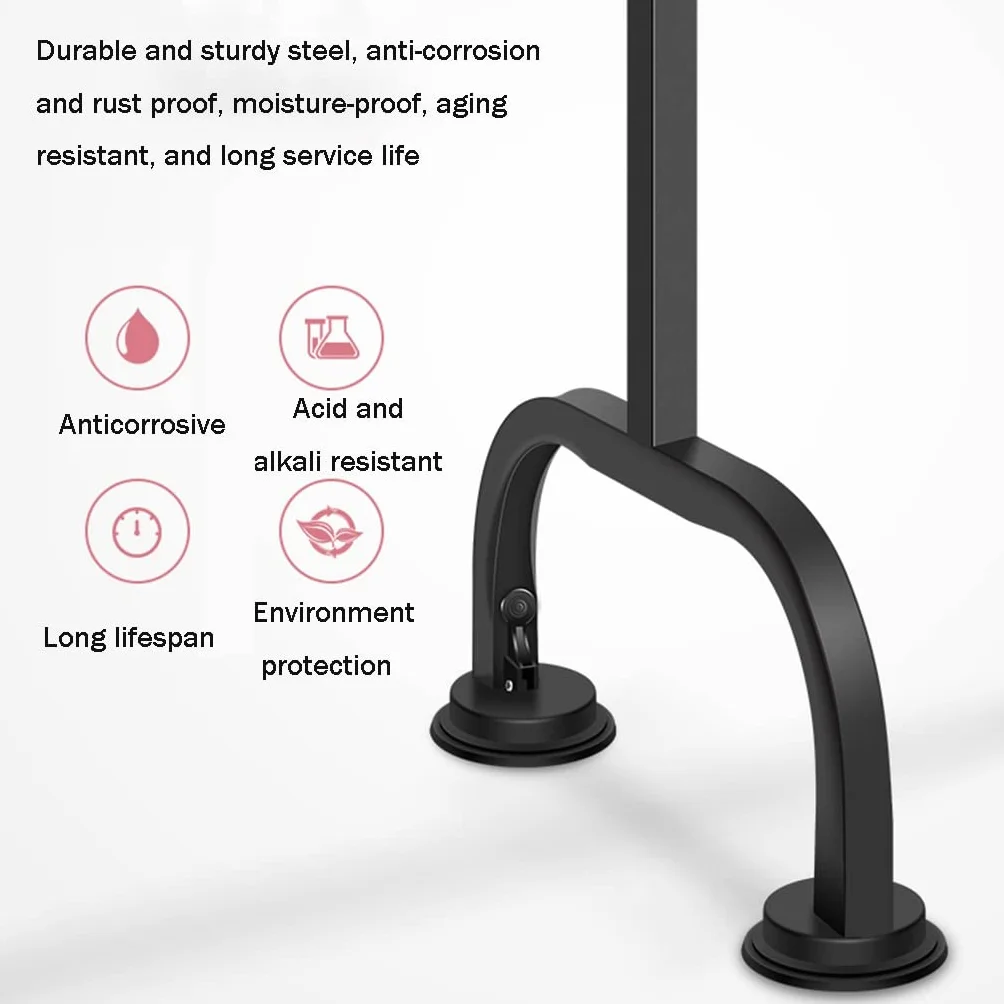 Sbarra Danza Classica Asta da Balletto Mobile in Acciaio Altezza Regolabile 80-115 cm Forte Ventosa 3M