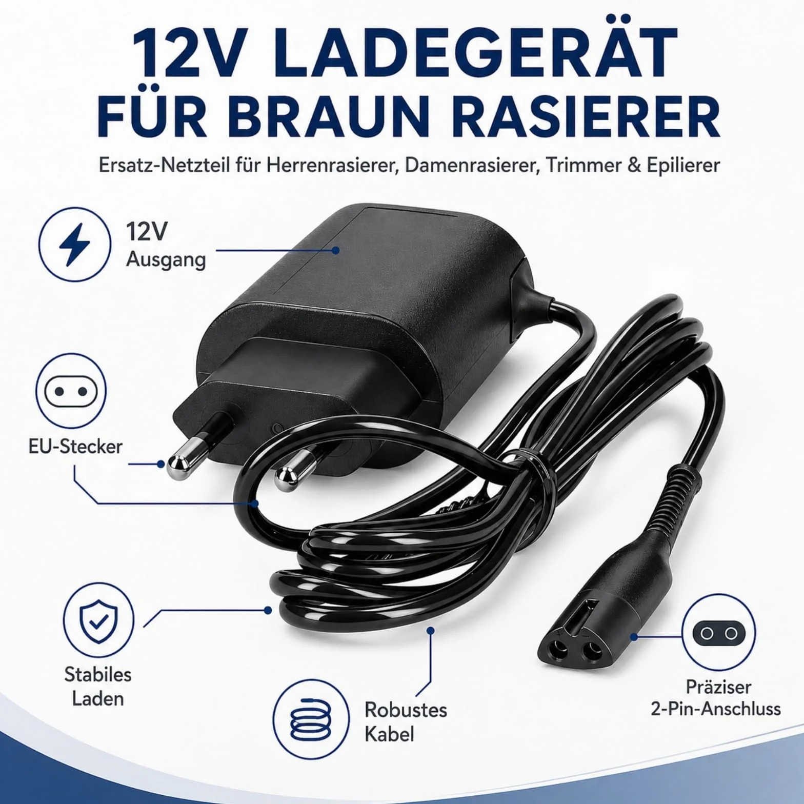 Ładowarka 12 V kompatybilna z golarką Braun