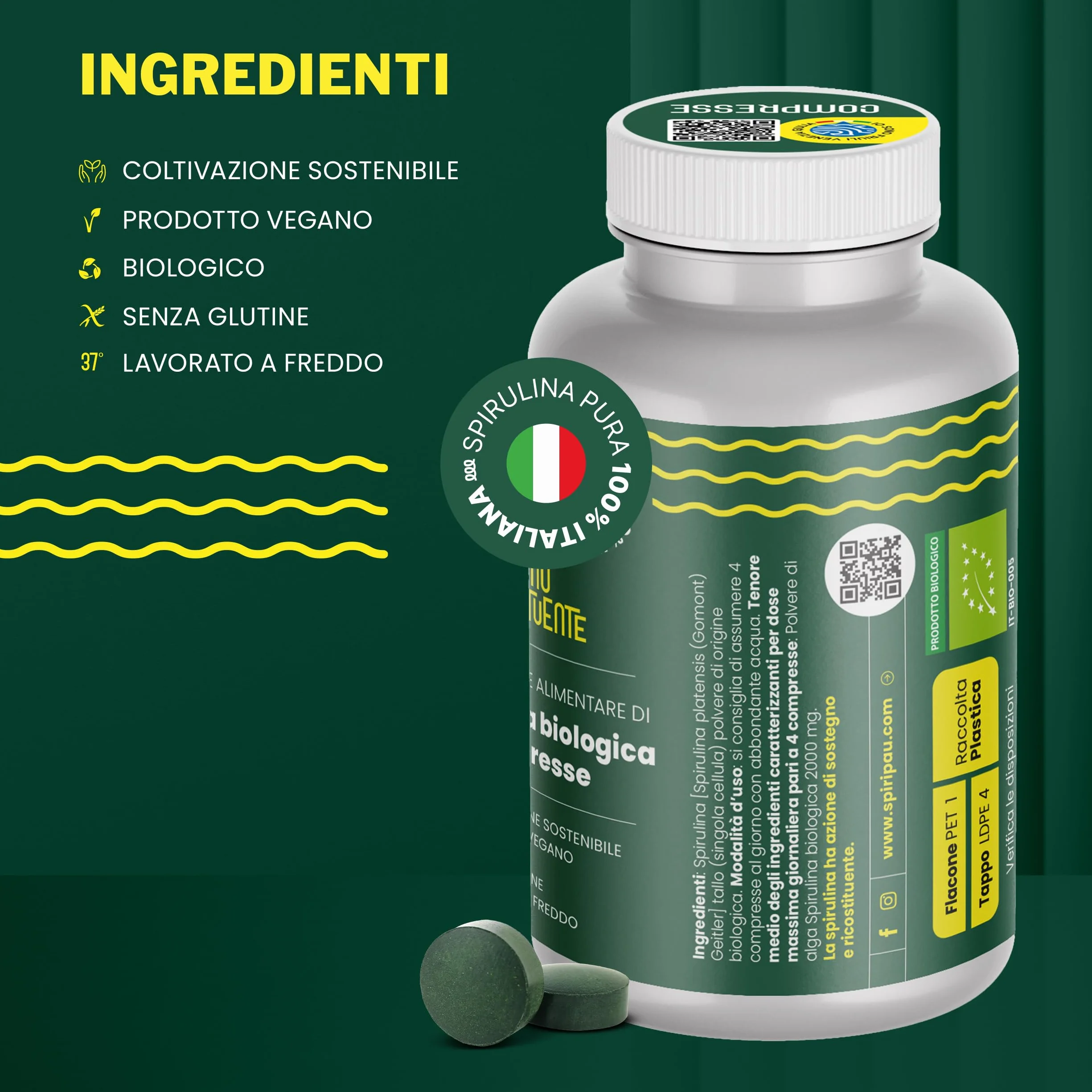 Spirulina Bio Compresse 100 Compresse