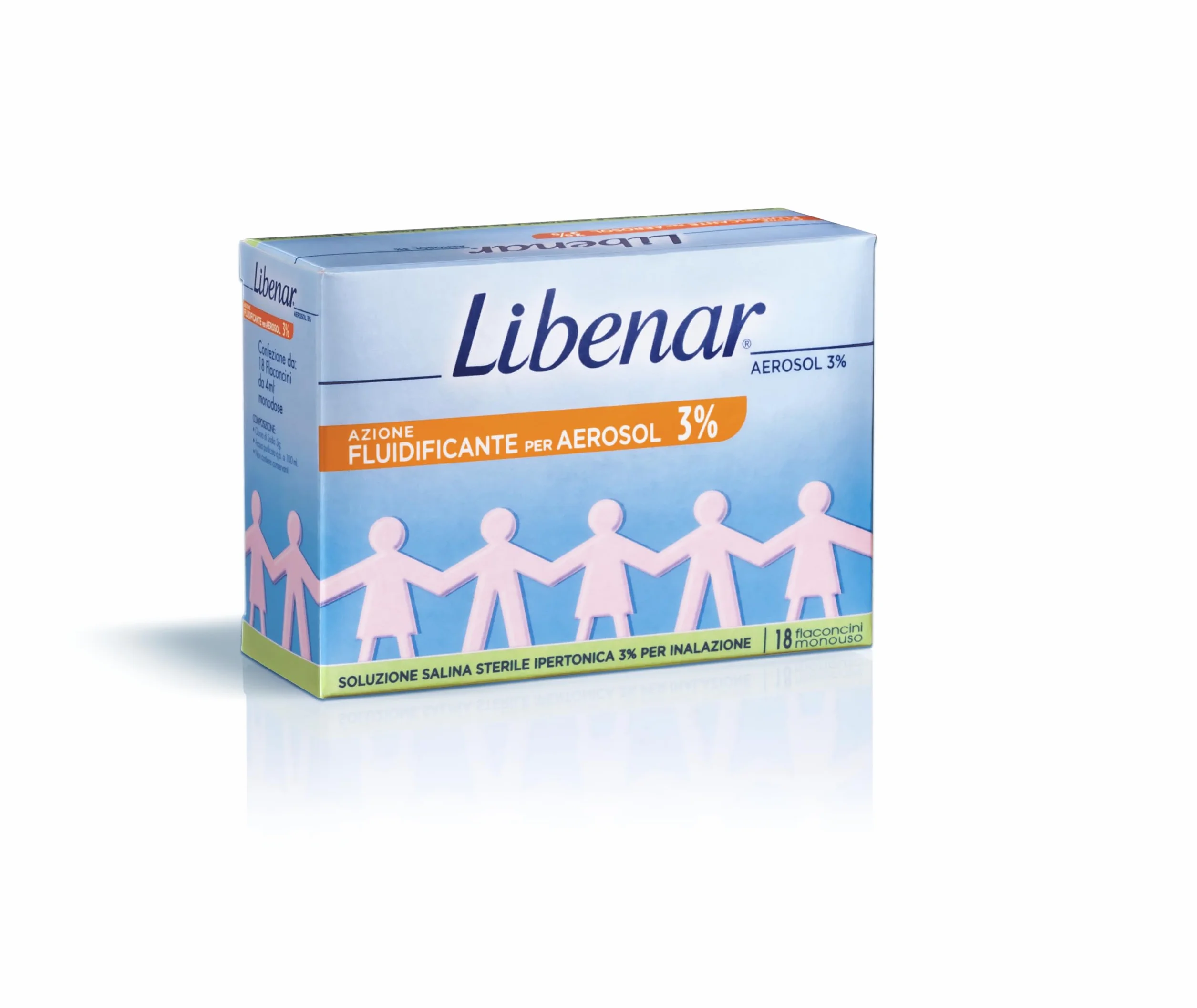 Libenar Fiale Aerosol Ipertoniche 3% per Inalazione, 18 Fiale da 4 ml