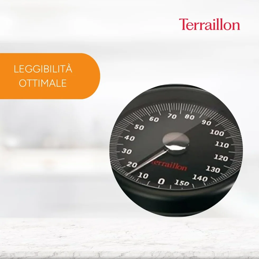Terraillon – Bilancia pesapersone meccanica, quadrante grande, colore nero