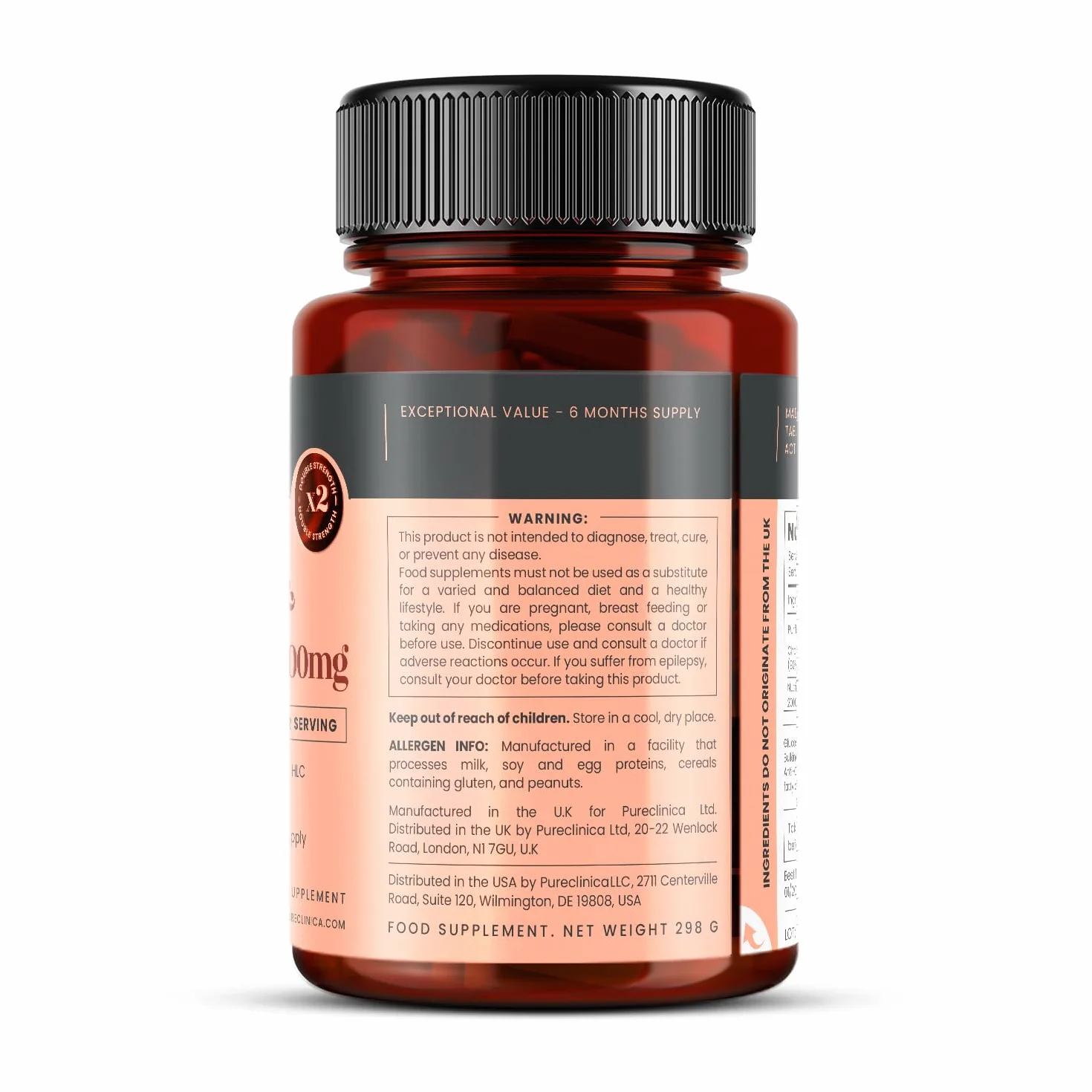Alta forza 1500mg glucosamina HCL & condroitina x 180 compresse - 6 mesi azione