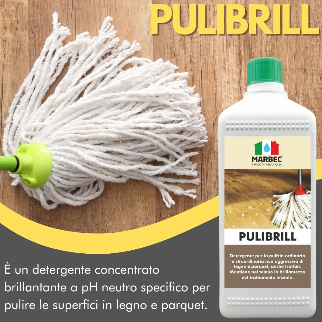MARBEC PULIBRILL 1LT Detergente concentrato per pavimenti in legno e parquet