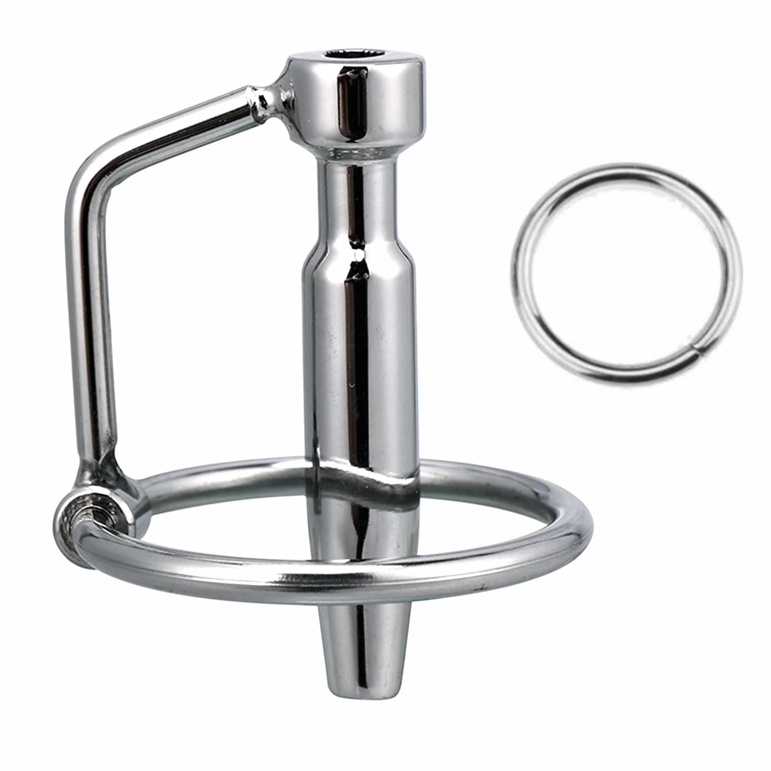 Plug Uretrale in Acciaio Inossidabile per Uomini, Pene Plug con Anello, Dilatatore Giocattolo Sessuale (DA-031)