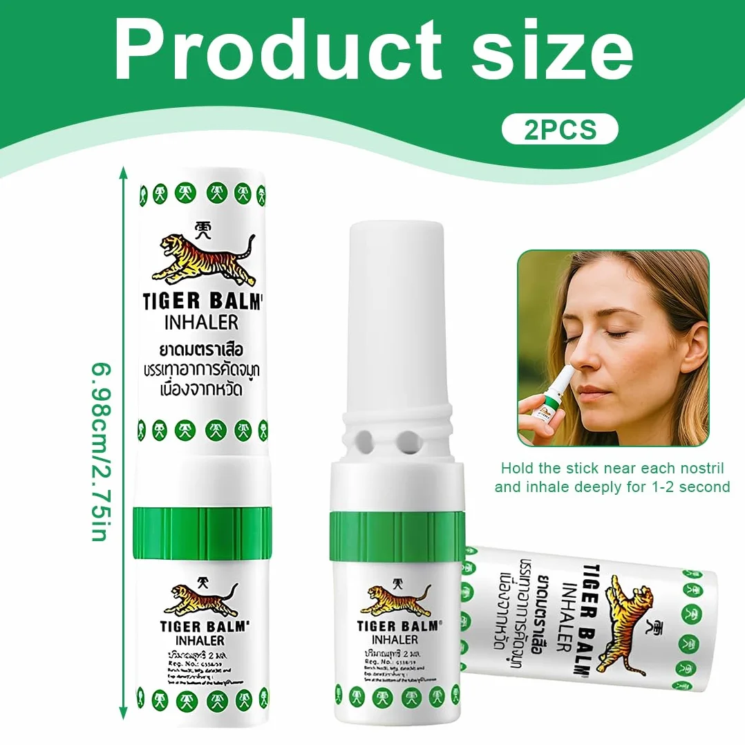 2 Pezzi Inalatore Nasale per Aromaterapia - Inalante Nasale Stick - Supporto per Concentrazione - Uso con Oli Essenziali