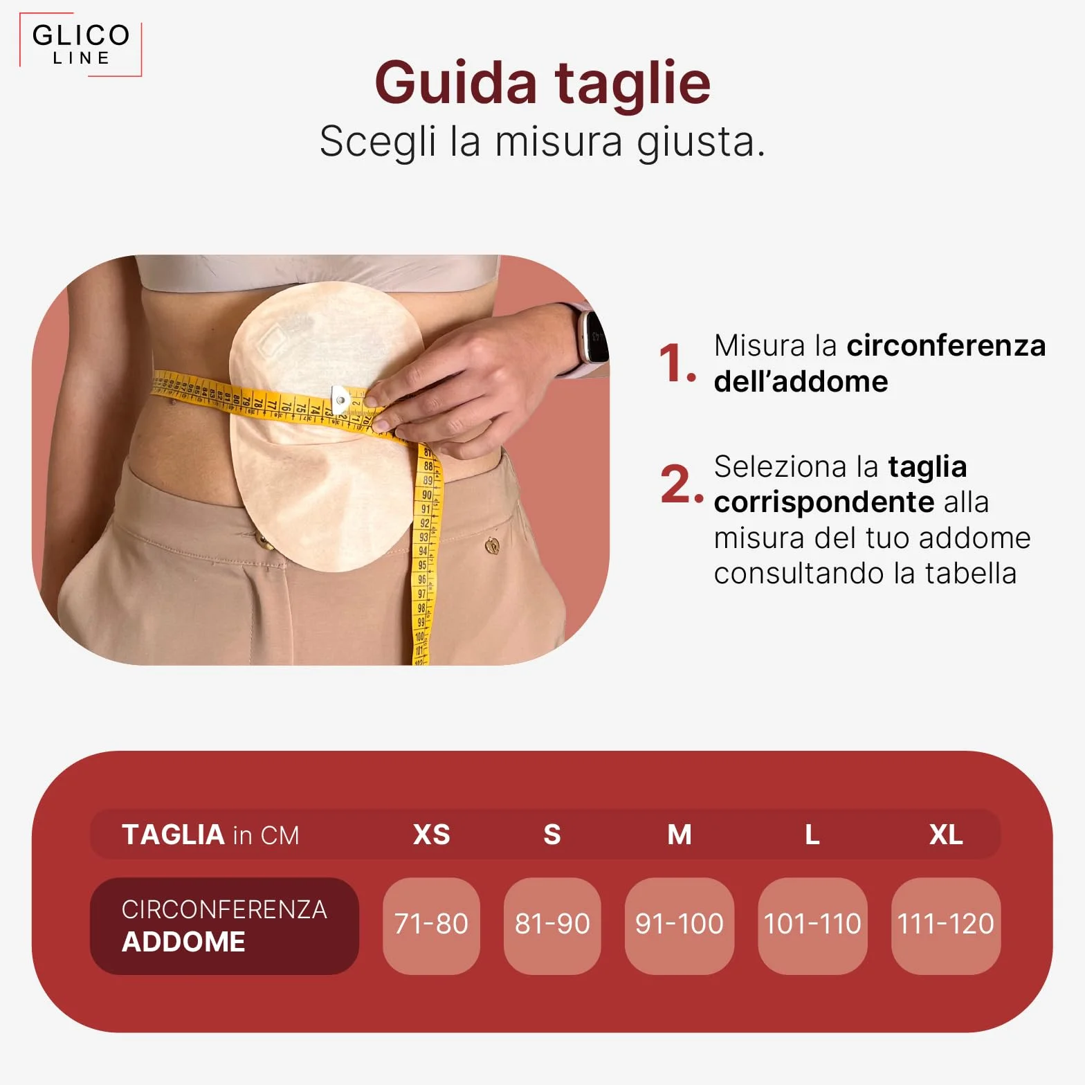 Glico Line Fascia 24 Ore per Stomia Unisex, Ideale per Giorno e Notte, Tasca Interna per Contenere la Sacca, Made in Italy, Nero, M