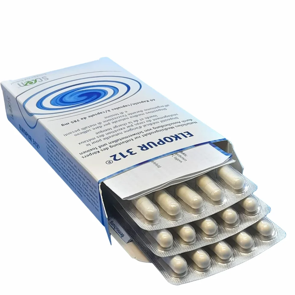 SCEN Elkopur312 Zeolite Pura Attivata 60 Capsule Detox Dispositivo Medico Classe 2A