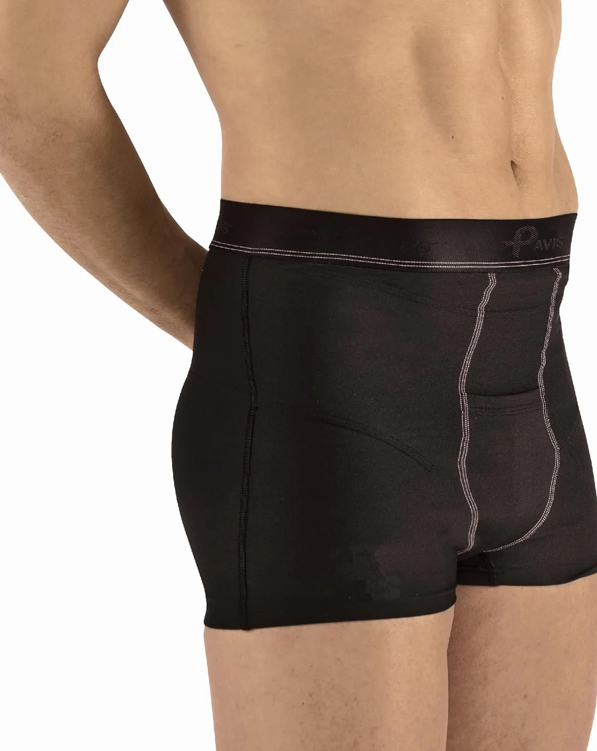 PAVIS - Erniablock 655 - Boxer Uomo per Contenzione Ernie Inguinali - Slip Ernia Inguinale Uomo - Post-Operatorio con Tiranti Sottocoscia - Tessuto Antibatterico AIRGENIX - Taglia L - Made in Italy