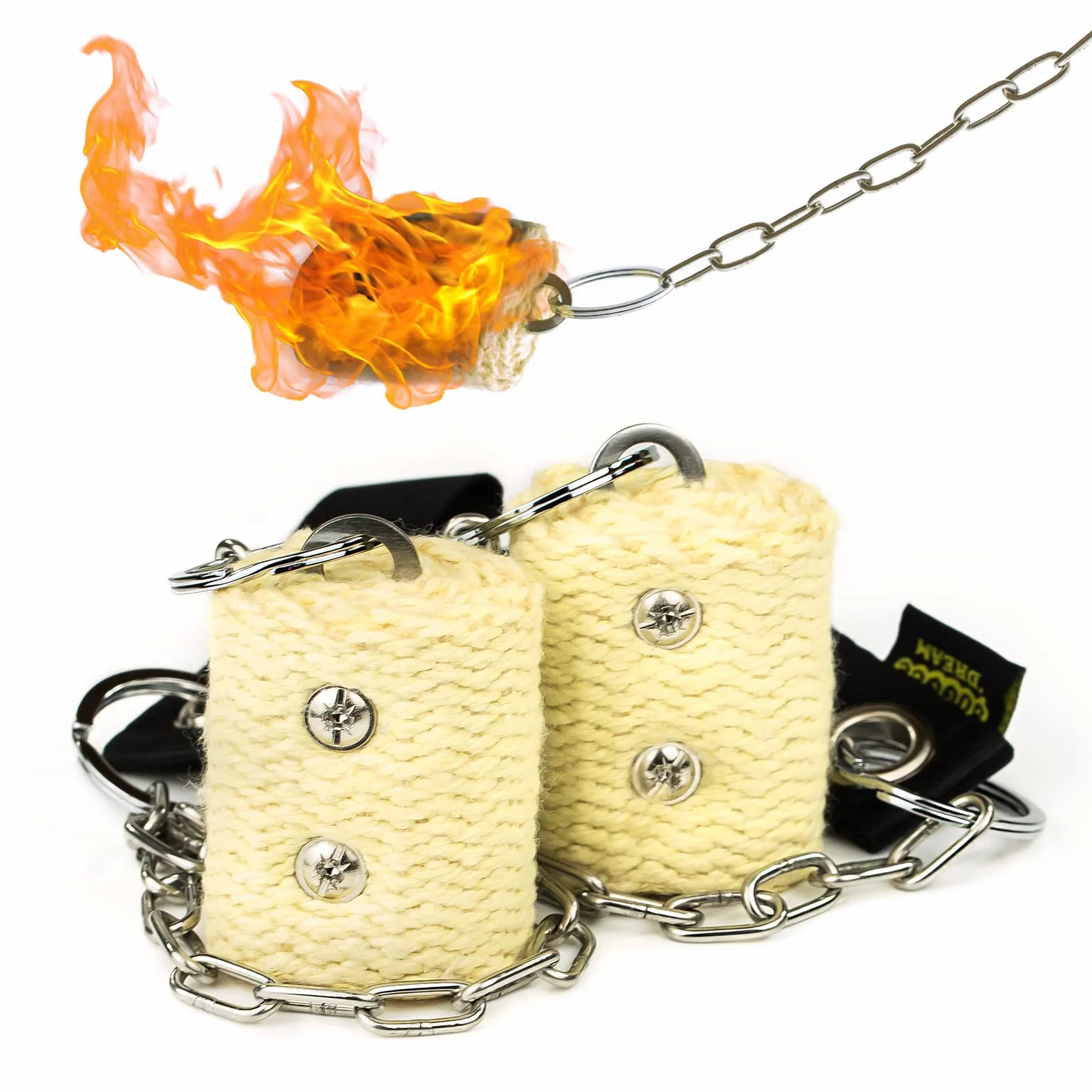 Juggle Dream - Coppia di catene di fuoco con stoppino in kevlar da 50 mm