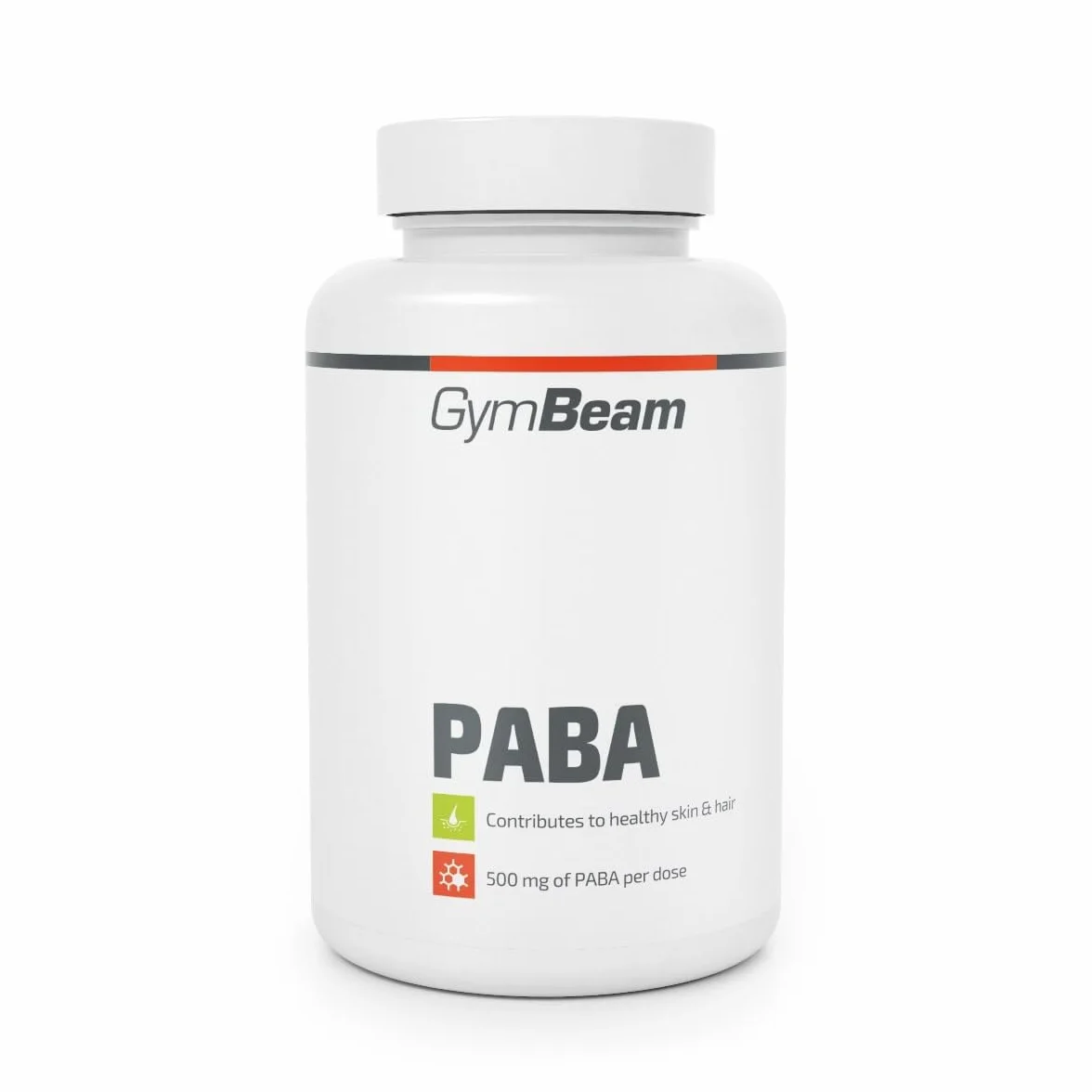 GymBeam PABA 500 mg Acido Para-Aminobenzoico 90 Capsule Supporto Pelle Capelli