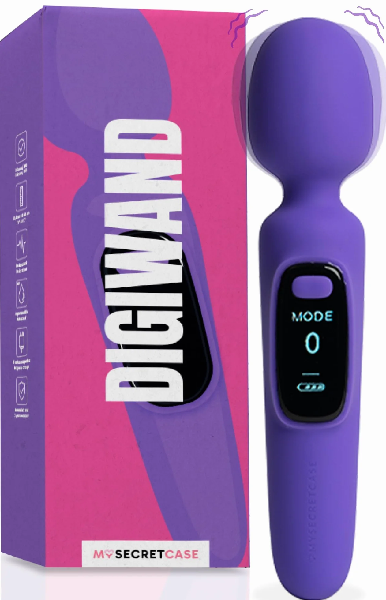 MySecretCase Vibratore Donna 20cm 10 Modalità Stimolatore Clitoride Sexytoysys