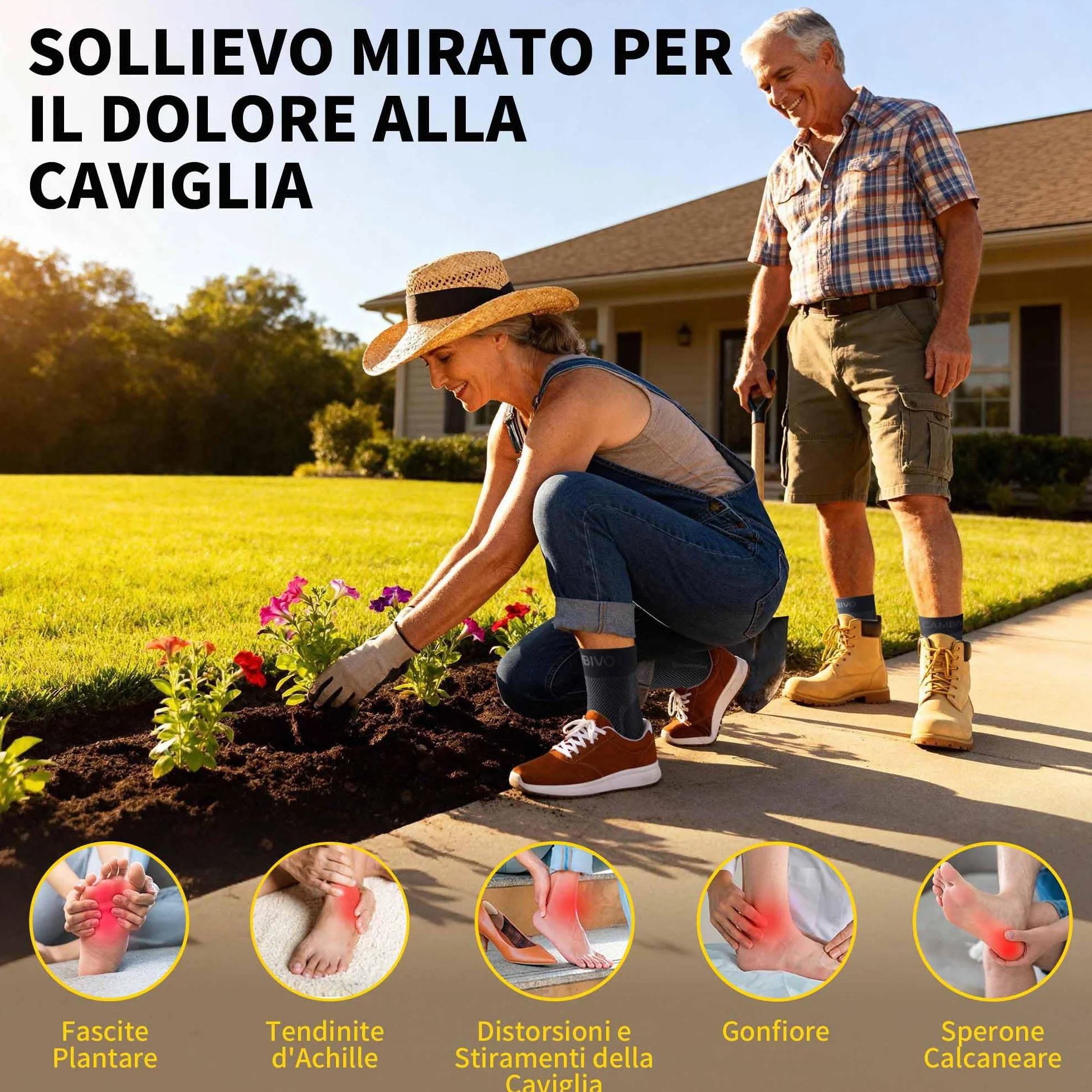 CAMBIVO Cavigliera Sportiva per Distorsione, Ortopedica con Compressione Graduata, Tutore Caviglia per Sport