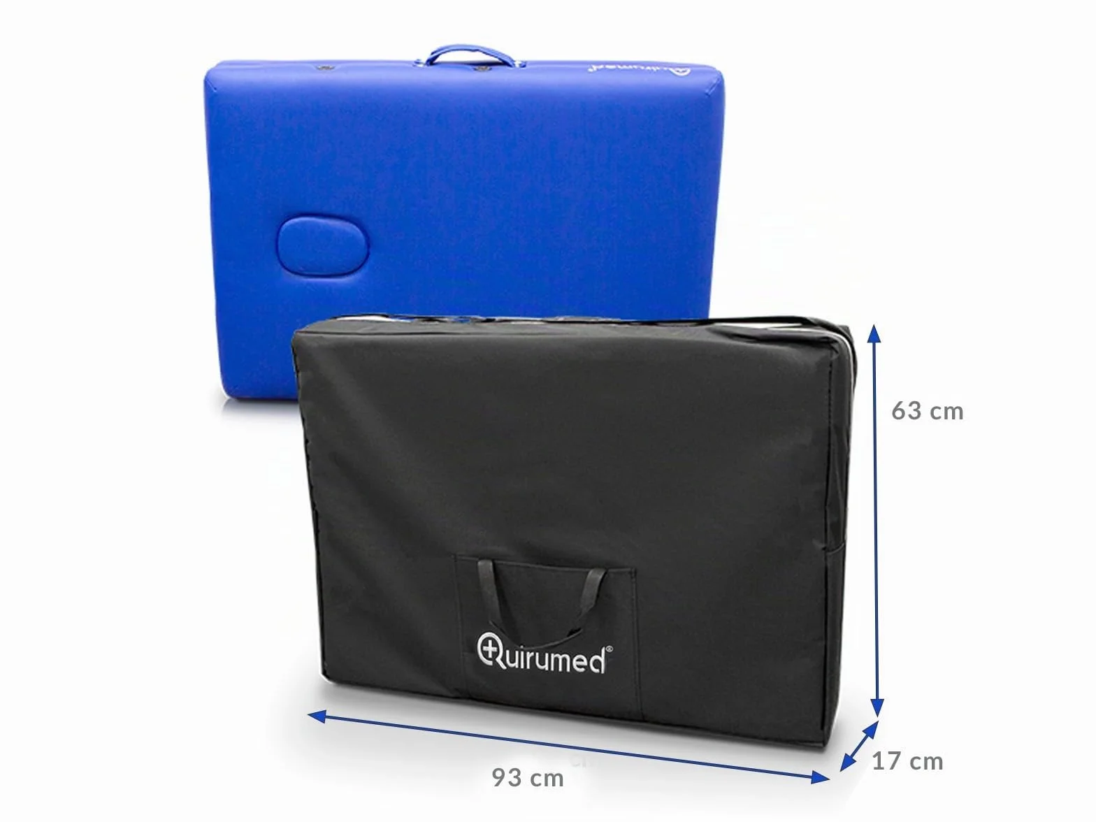 QUIRUMED Zaino da trasporto per lettino da massaggio pieghevole, 17 x 93 x 63 cm, Nylon, Nero