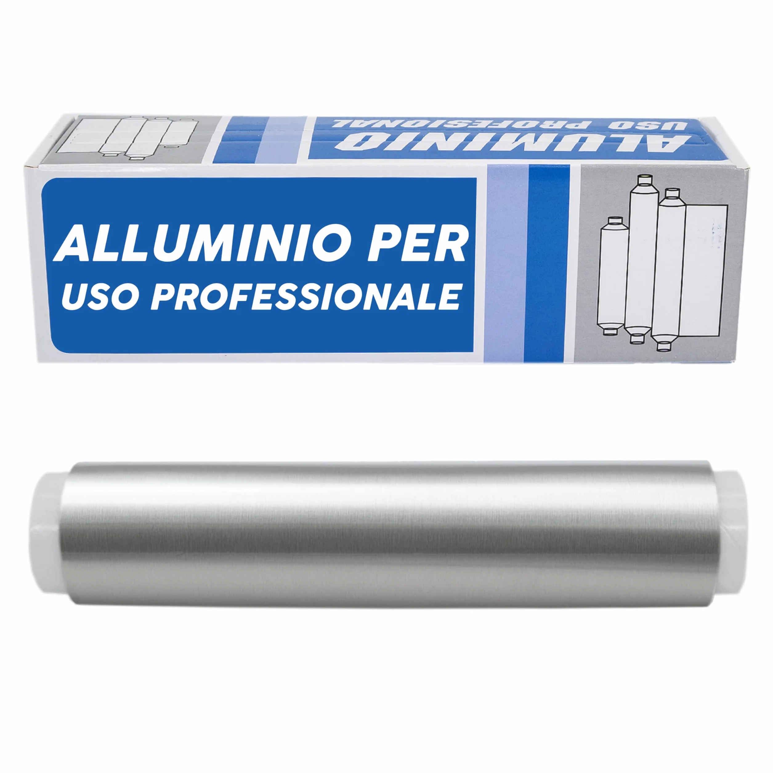 Carta Alluminio Professionale 30 cm 1,1 kg Extra Spesso Argento