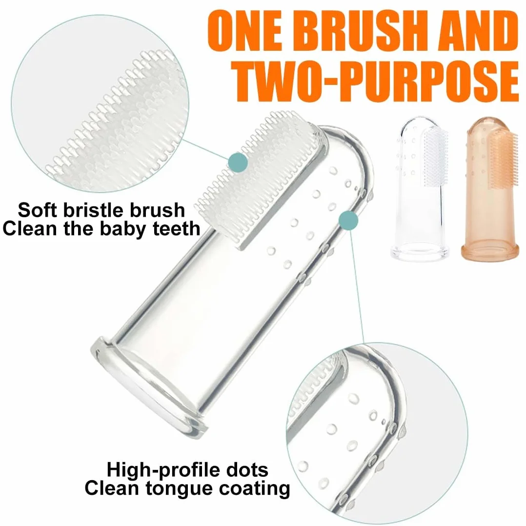 Spazzolino Da Dito In Silicone | Senza Bpa | Set De 6 | Bambini Da Dito, Training Brush & Primo Spazzolino | Accessori Per Bambini Sicuri E Di Alta Qualità