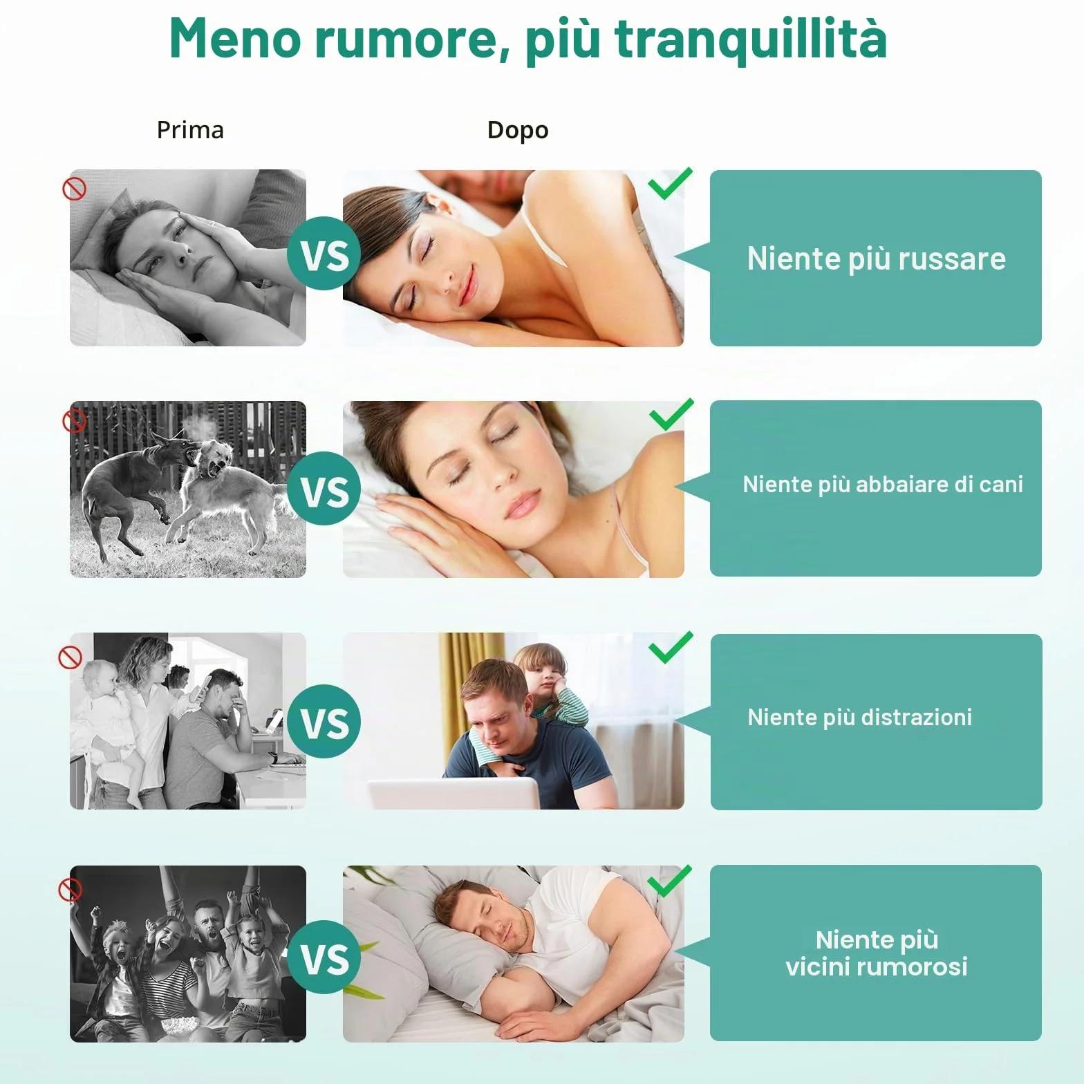 SURFOU Tappi Orecchie Dormire, 60 Paia, Riduzione Rumore 38 dB, Riutilizzabili e Confortevoli, Ideali per Russare, Studio, Viaggio, Moto, Ufficio, Dormitori Laterali, Turchese