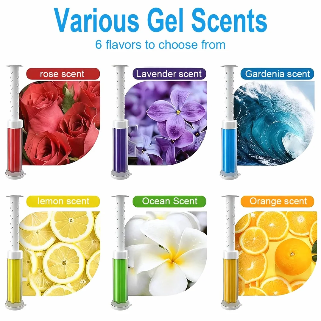 Gel Da Toilette Deodorante Floreale 5 Pezzi - Detergente Profumato Per WC, Pulizia E Deodorazione Del Bagno, Profumazione Lunga Durata
