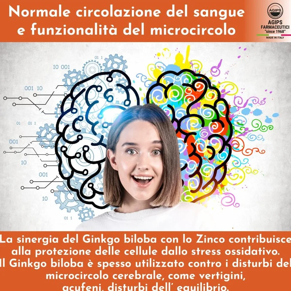 Vertigo Acufene Ronzio Orecchio Integratore Alimentare Zinco Ginkgo Biloba 30 compresse