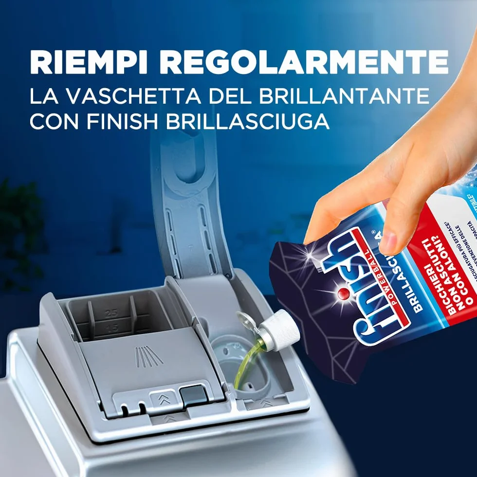 Finish Brillantante Lavastoviglie, 1 Prodotto da 800 ml di Brillantante, Additivo Lavastoviglie per Stoviglie Splendenti e Asciutte