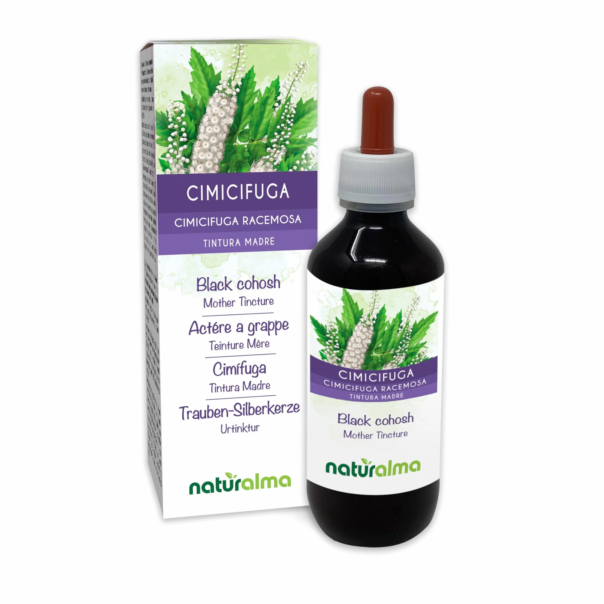 Cimicifuga racemosa Tintura Madre analcoolica 200 ml - Integratore alimentare vegano