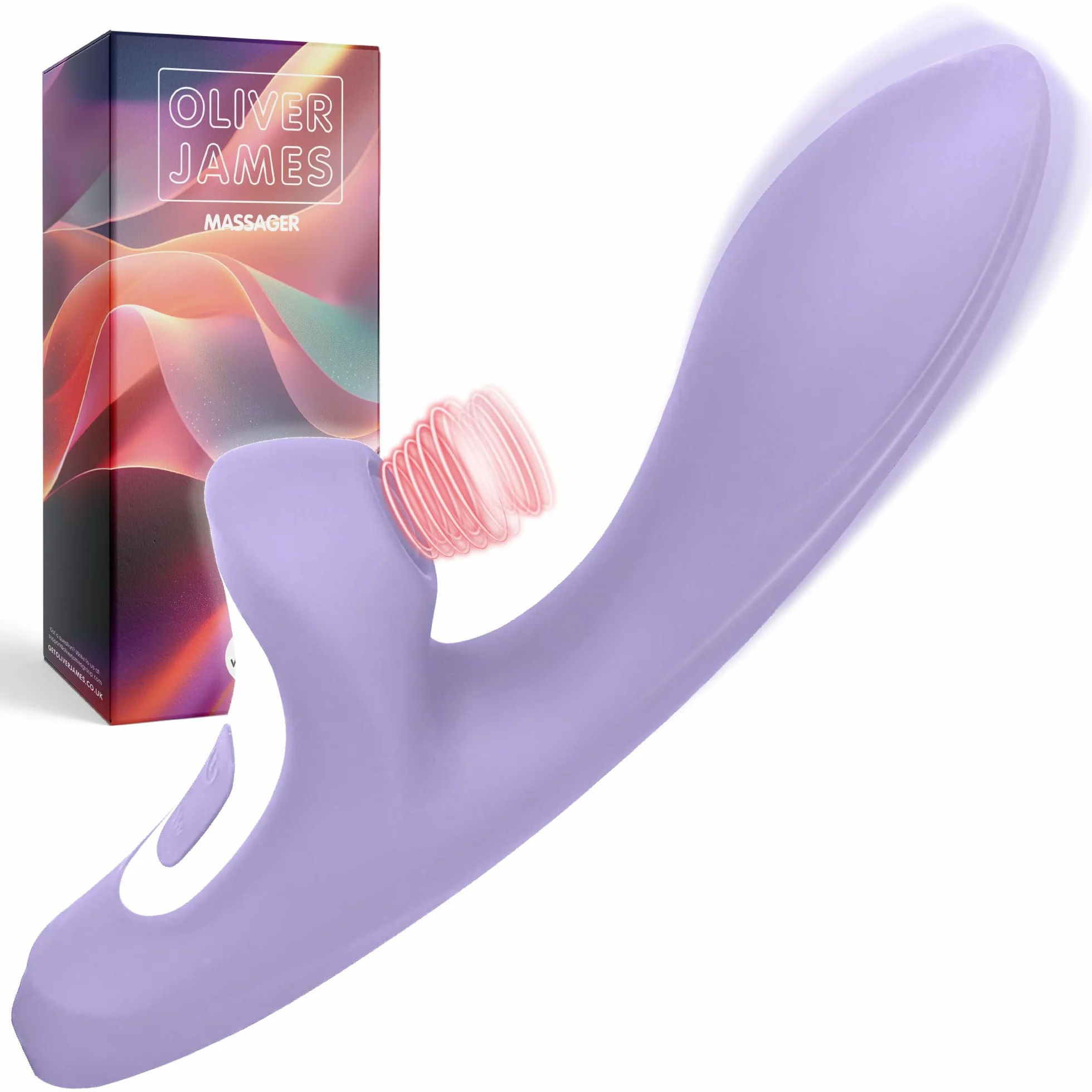 Oliver James Vibratore Rabbit Picchiettante – Sex Toy Silenzioso Doppio Motore, 7 Modalità Vibrazione e 7 Picchiettio | Stimolatore Clitorideo e Punto G, Silicone Atossico Impermeabile Donna e Coppia