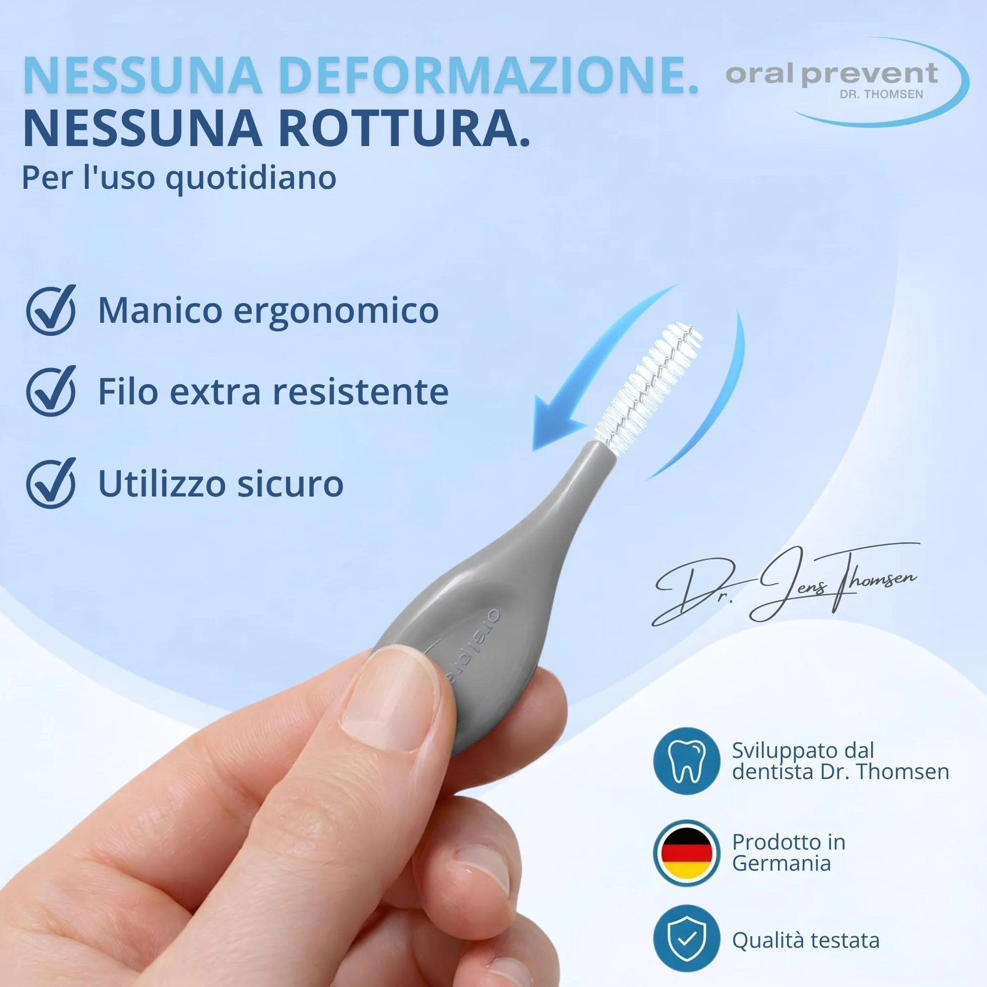 Smart Grip spazzole interdentali ISO 6 1,10 mm plastica biobica 25 pezzi