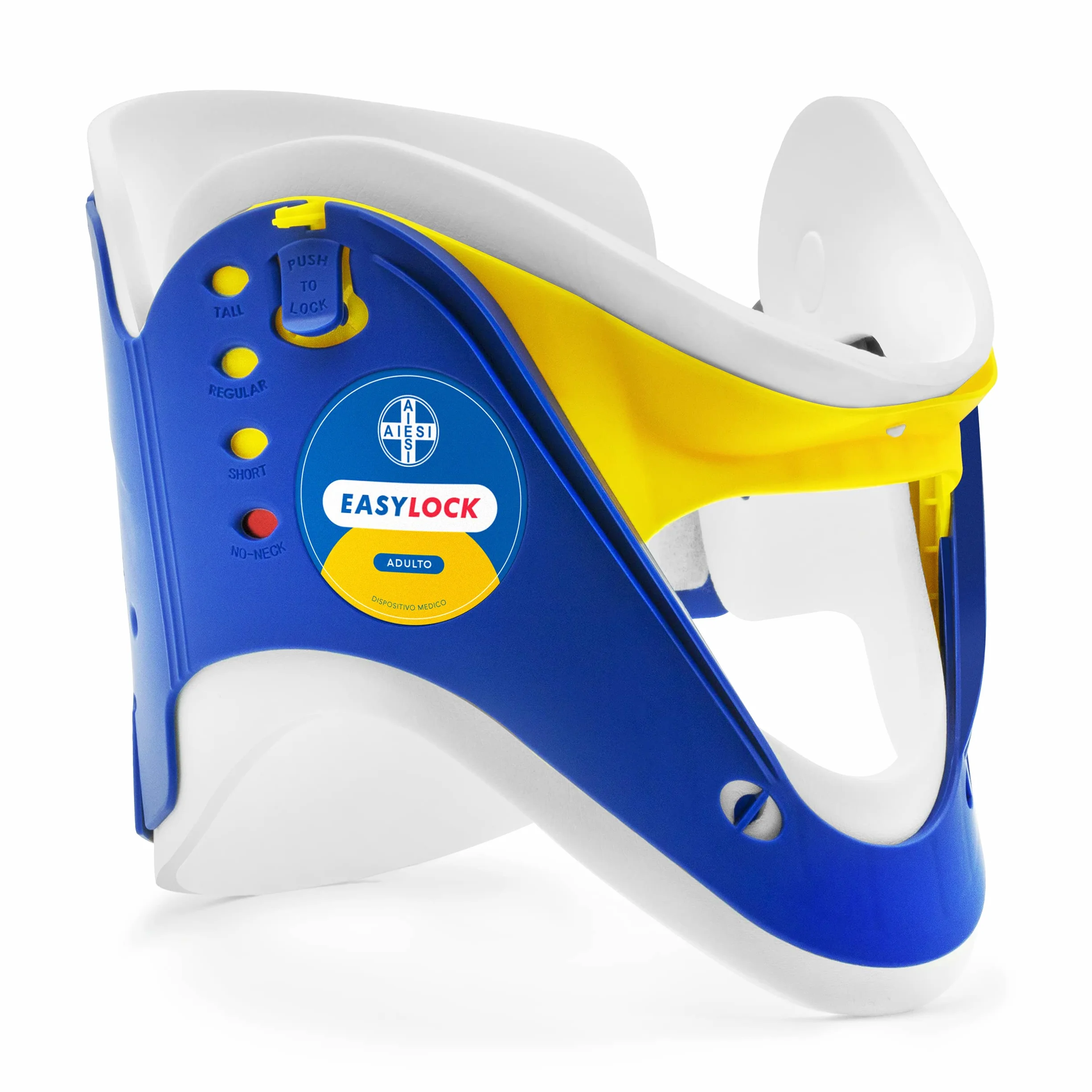 AIESI® Collare cervicale immobilizzante per adulti regolabile in 4 posizioni EASYLOCK