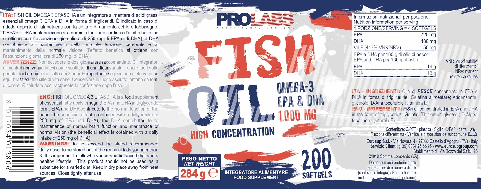 FISH OIL 200 cps Prolabs