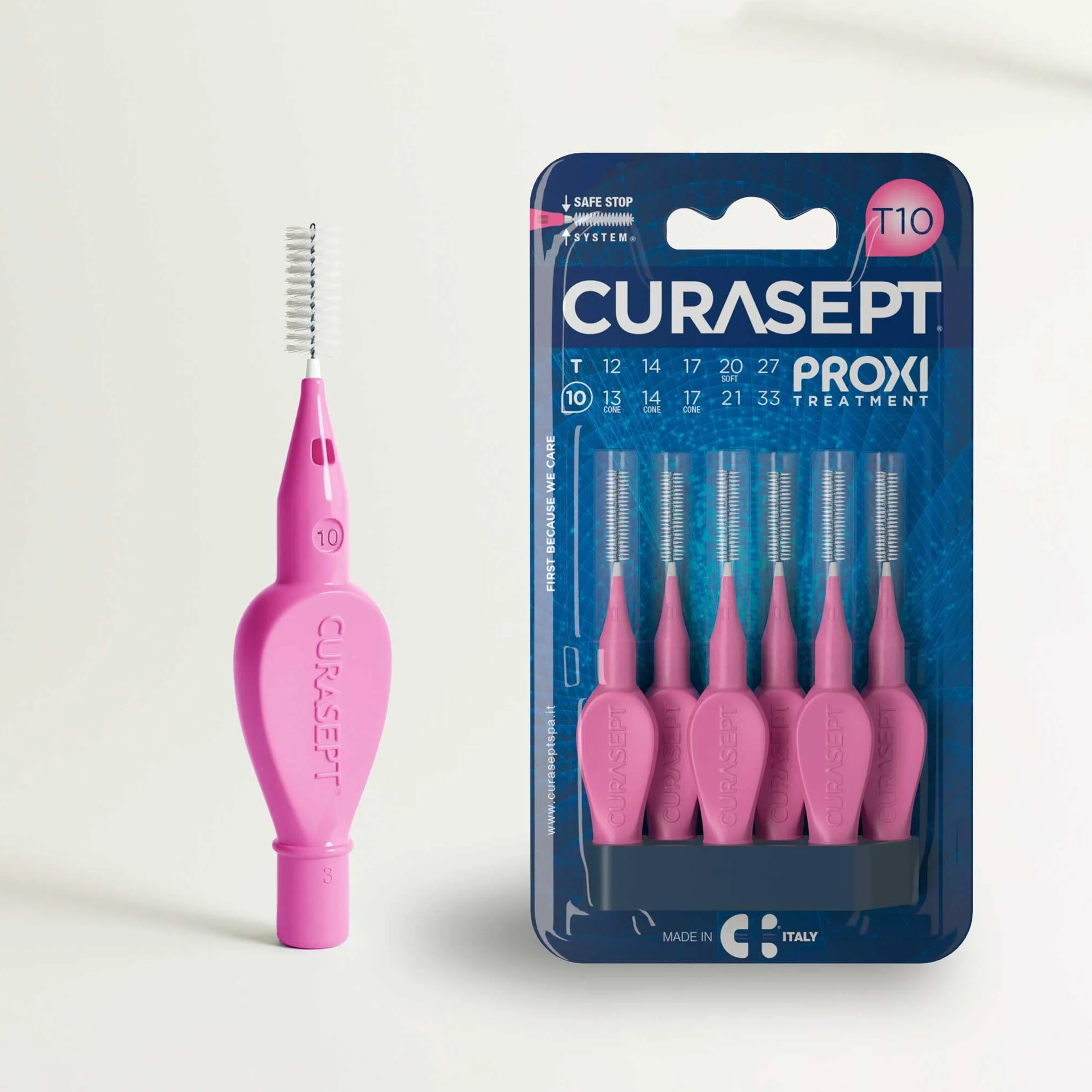 CURASEPT Scovolini Dentali Originali Proxi T10 (filo 1 mm) Fucsia 6 pz