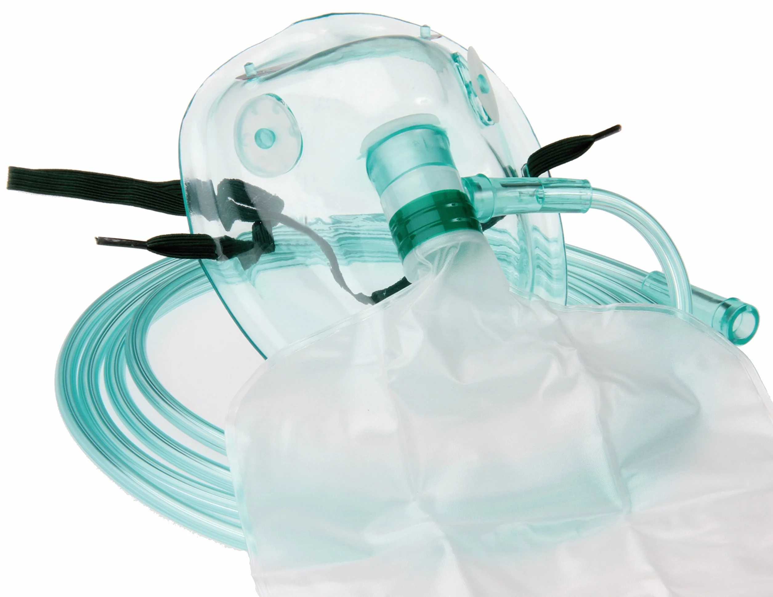 Maschera di ossigeno ad alta concentrazione per adulti non rebreathing con sacchetto del serbatoio Tiga-Med tubo 210 cm attacco standardizzato senza DEHP