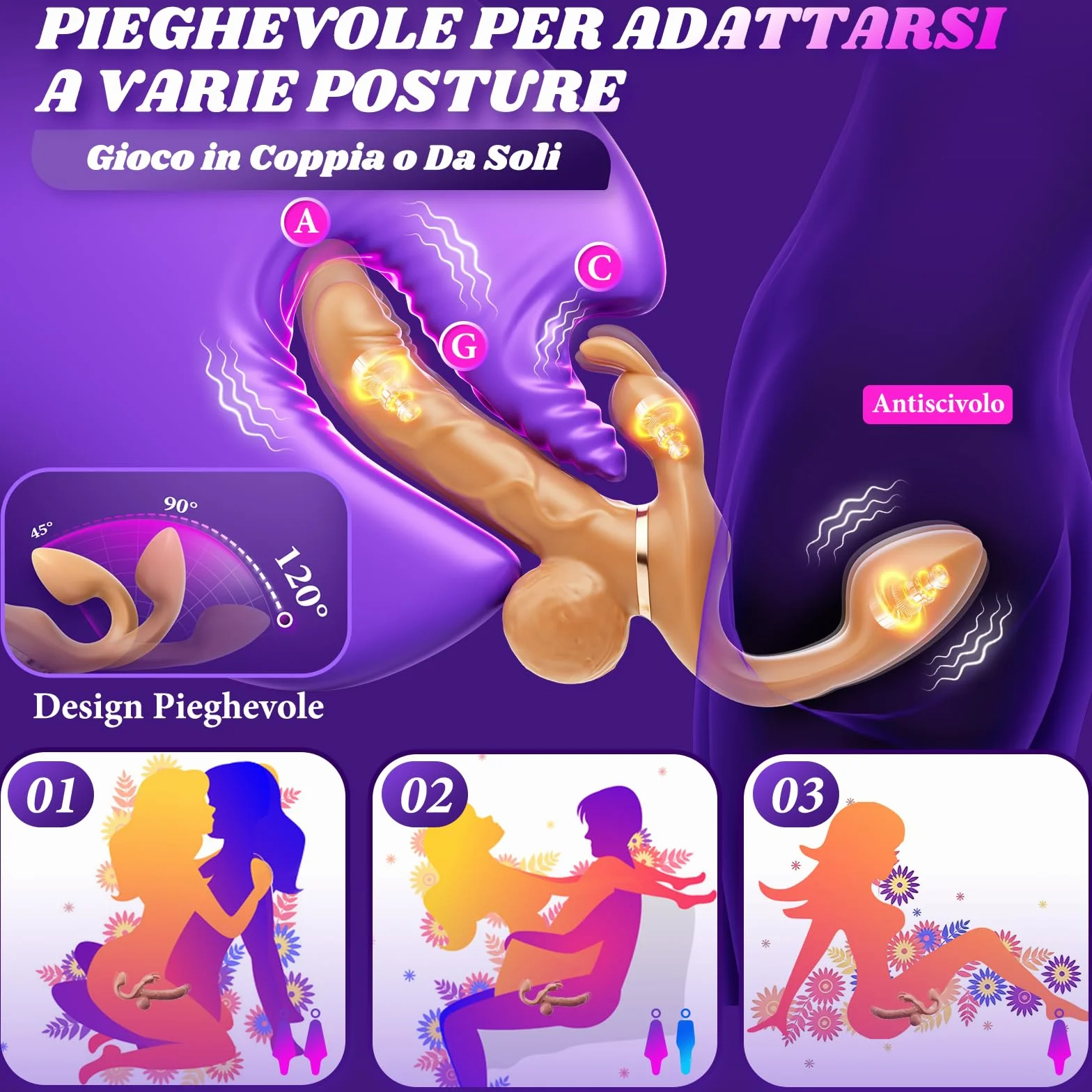 Sex Toys Vibratoreper Donna Professionale Clitoride - Strapon Dildo Anale Stimolatore Clitoride Femminile con Spinta e Vibrazione Pene Vibratore Realistico Sexy Toys Sessuali per Donna Coppie Lesbiche