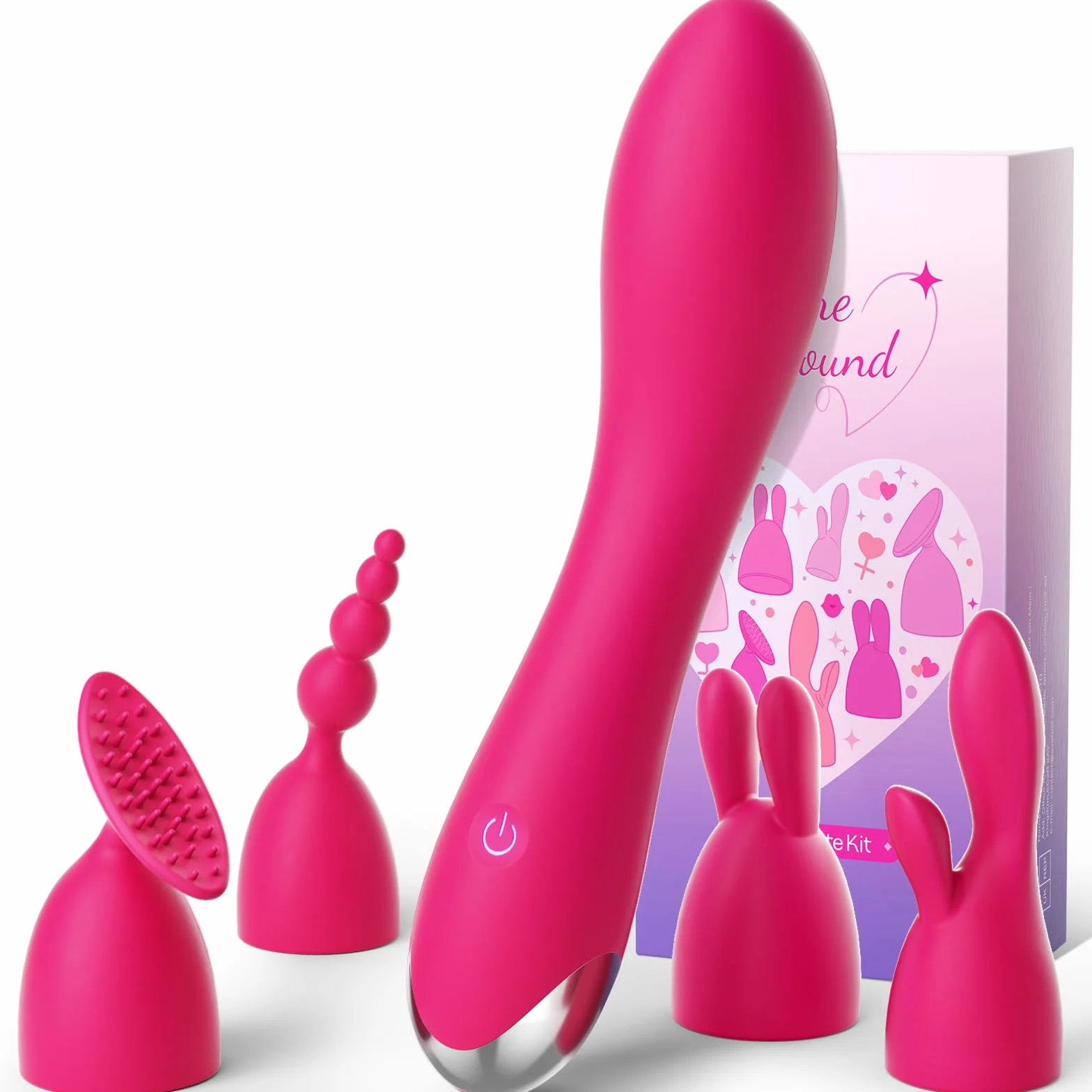 Vibratore Sex Toys Multifunzionale Vibratoreper Donna Professionale, 4-in-1 Set Vibratori con Accessori Intercambiabili, Sexytoysys Donna Coppia Vibratori 20 Modalità Toys Sessuali Clitoride e Punto G