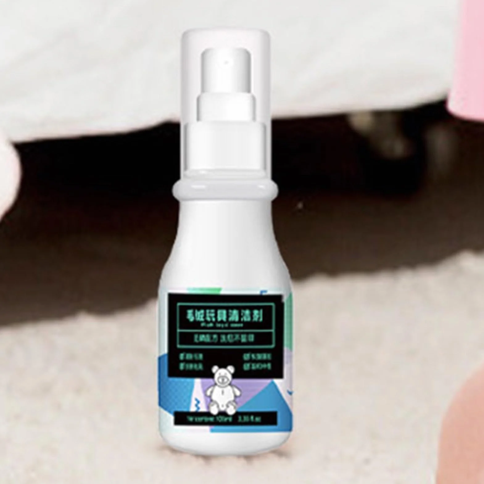 Pulitore a secco di peluche, pulitore per animali di peluche, 100 ml, soluzione di pulizia per divani di stoffa e sedili auto