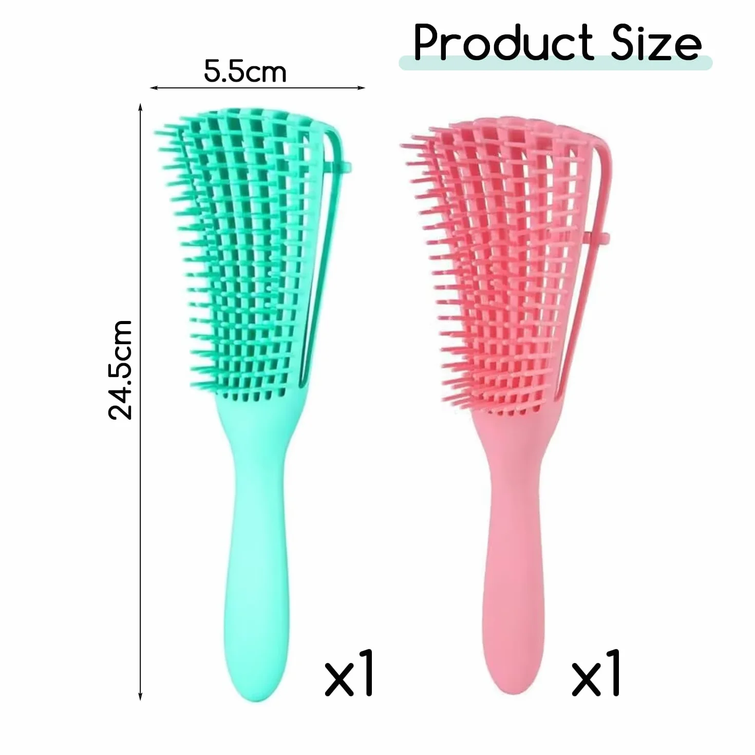 Pettini Per Parrucchieri, Pettine Per Massaggio Polpo, Pettine Per Arricciatura Impermeabile Portatile (Rosa, Verde)