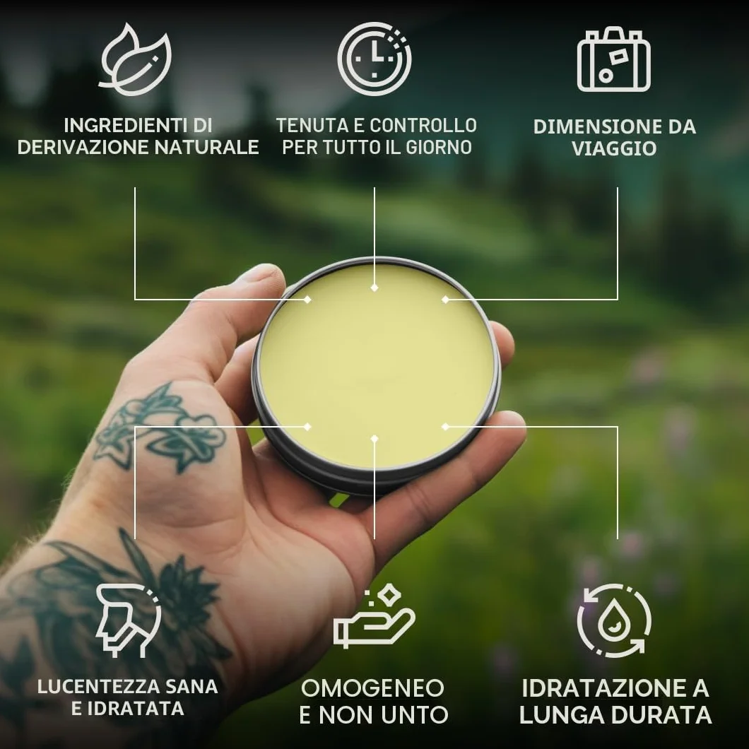 Striking Viking Balsamo per Barba da Uomo - Profumo di Sandalo, 2 Once (59,15 g) - Balsamo Condizionante per Barba Senza Risciacquo e Styling - Realizzato con Oli di Argan e Jojoba di Derivazione