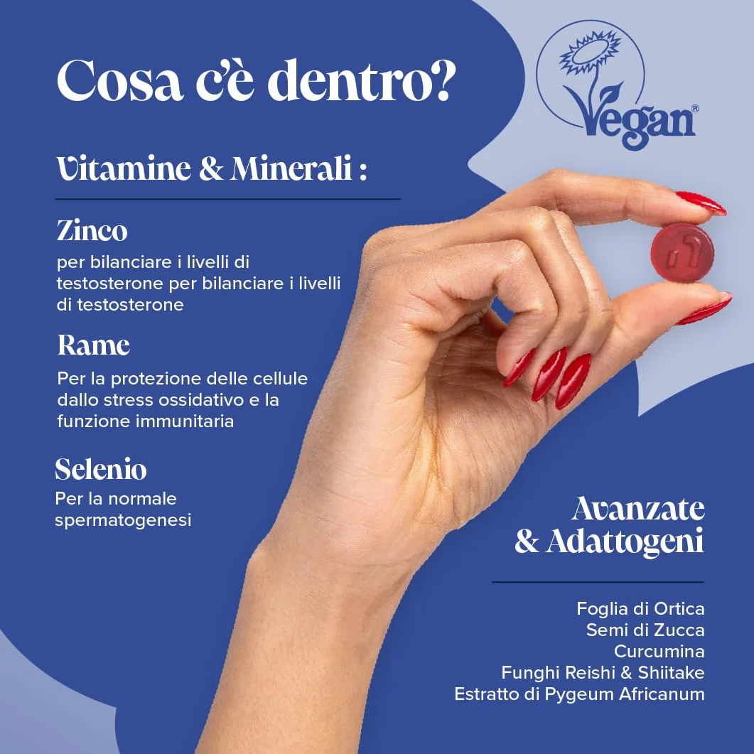 Prostafit Gommose Uomo Saw Palmetto Semi di Zucca Ortica Zinco Selenio Testosterone Fertilita Spermatogenesi 60 Gommose Gusto Arancia Novomins