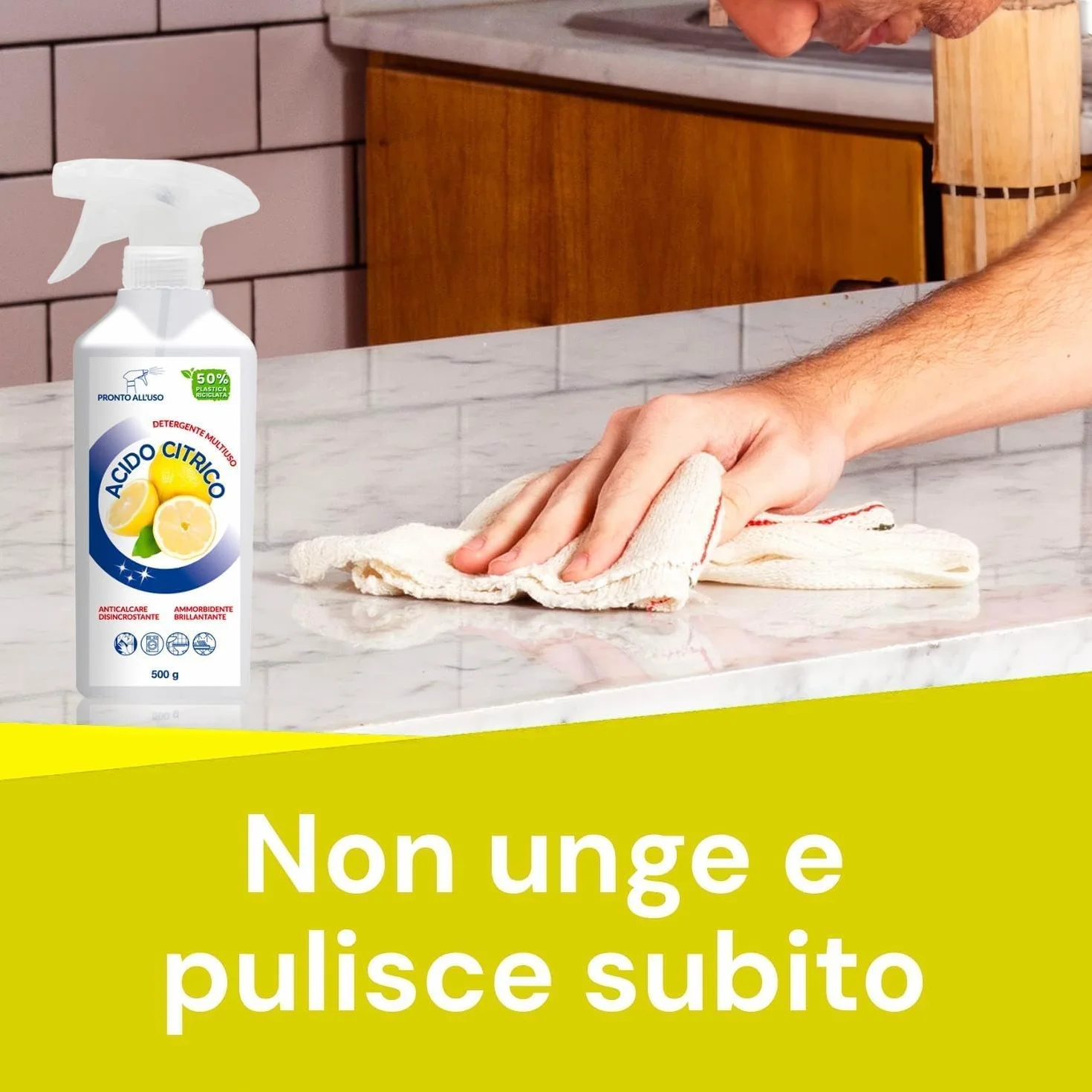 Acido Citrico Smapiù Multiuso Disincrostante Anticalcare 500ml Profumo Limone