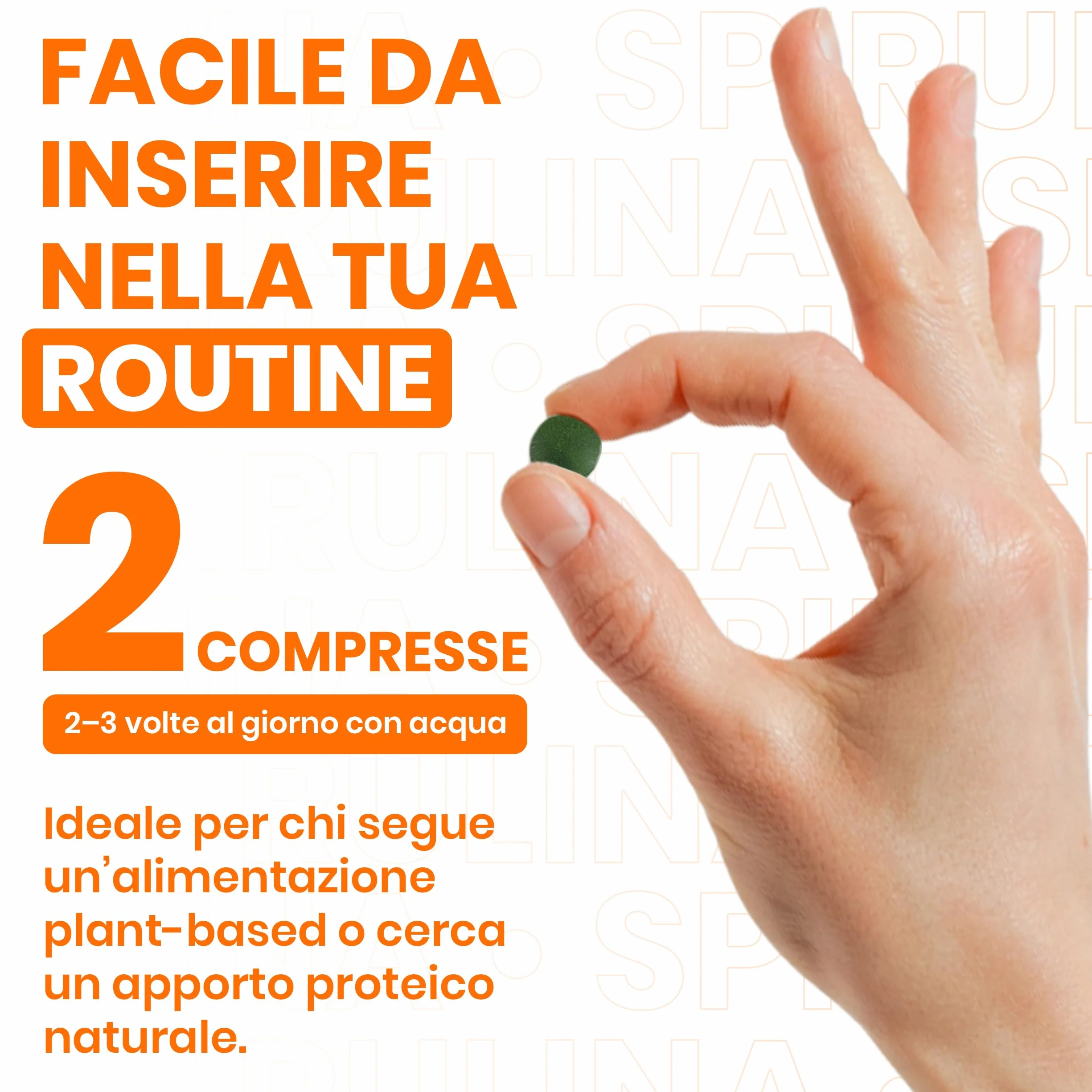 Vitastrong Spirulina Compresse 3000mg 600 Compresse Vegan Alto Contenuto Proteico Integratore Alimentare Senza Glutine OGM
