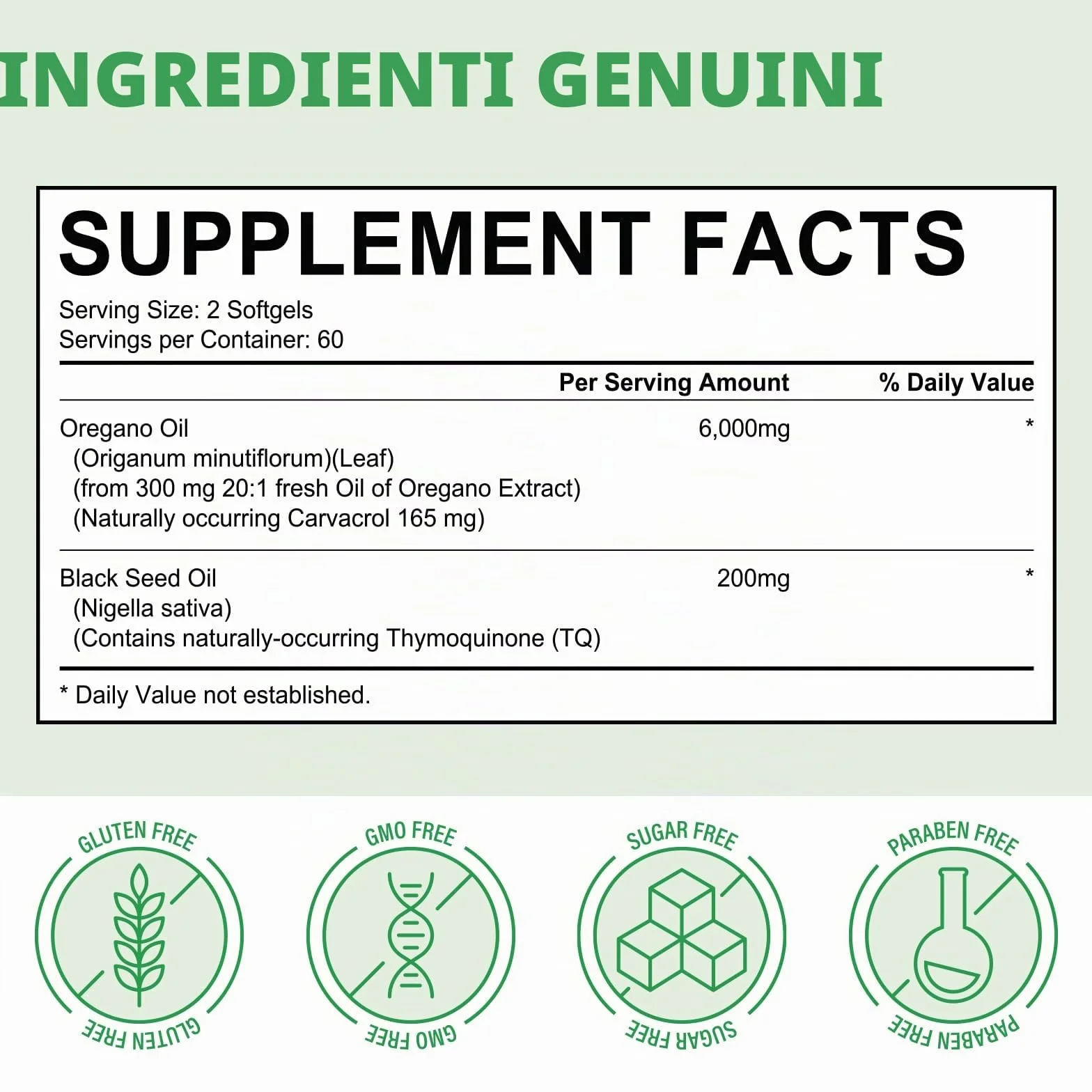 Olio di Origano Capsule 240 Capsule molli Spremuto a freddo Non OGM