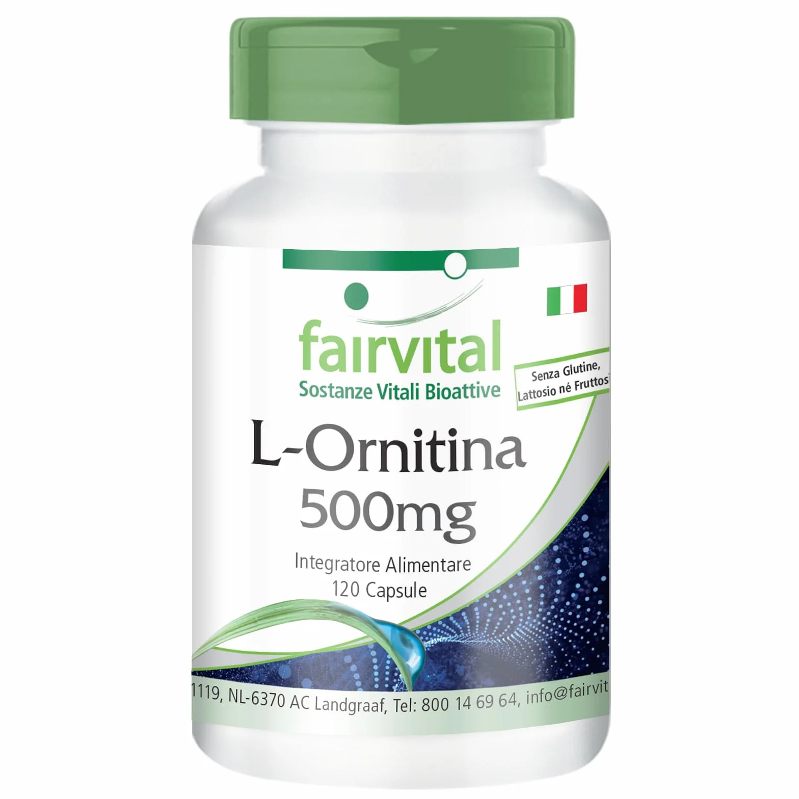 Fairvital L-ornitina 500 mg, 120 kapsułek, wysoka dawka, wegańskie