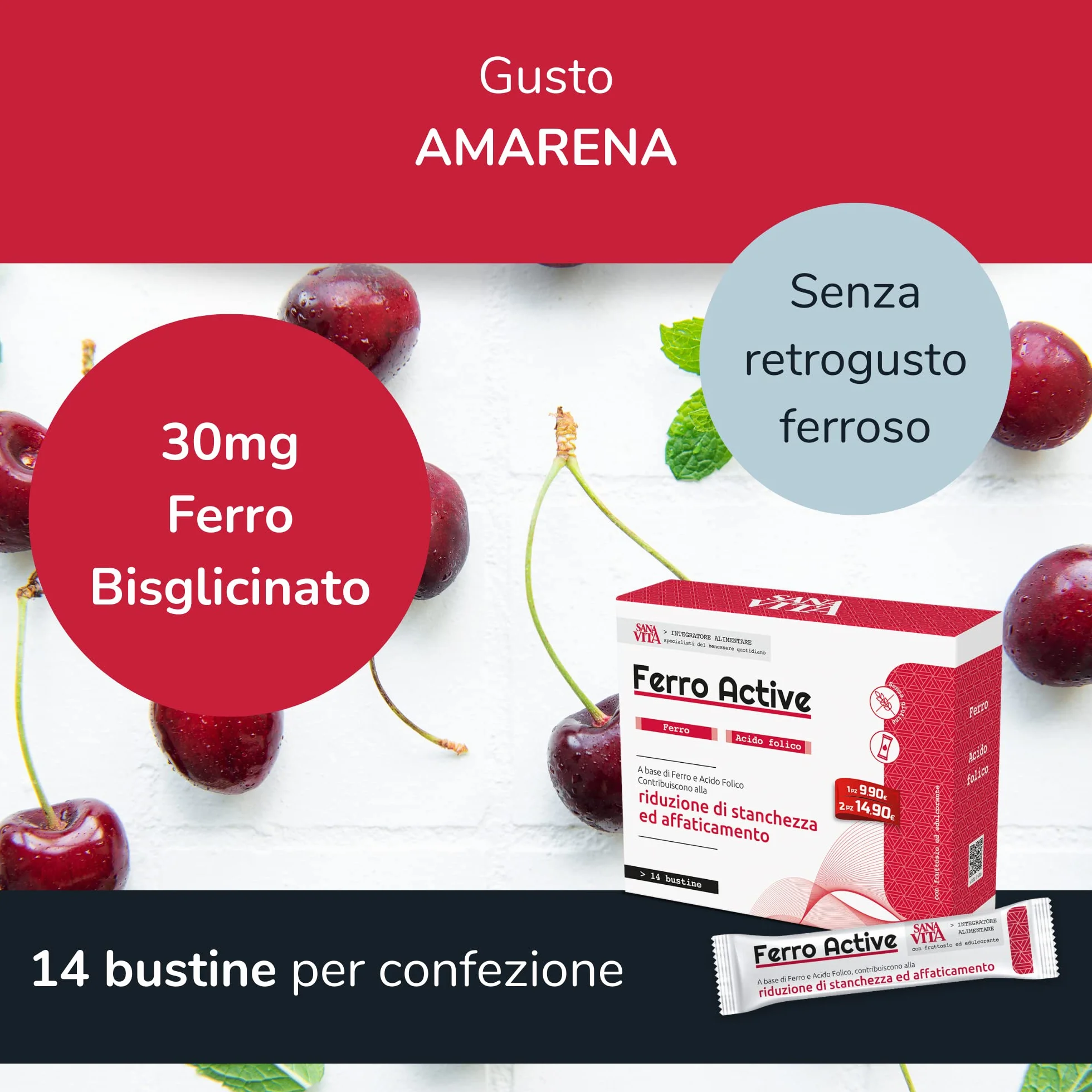 Sanavita Ferro Active - 140 ml, 14 bustine