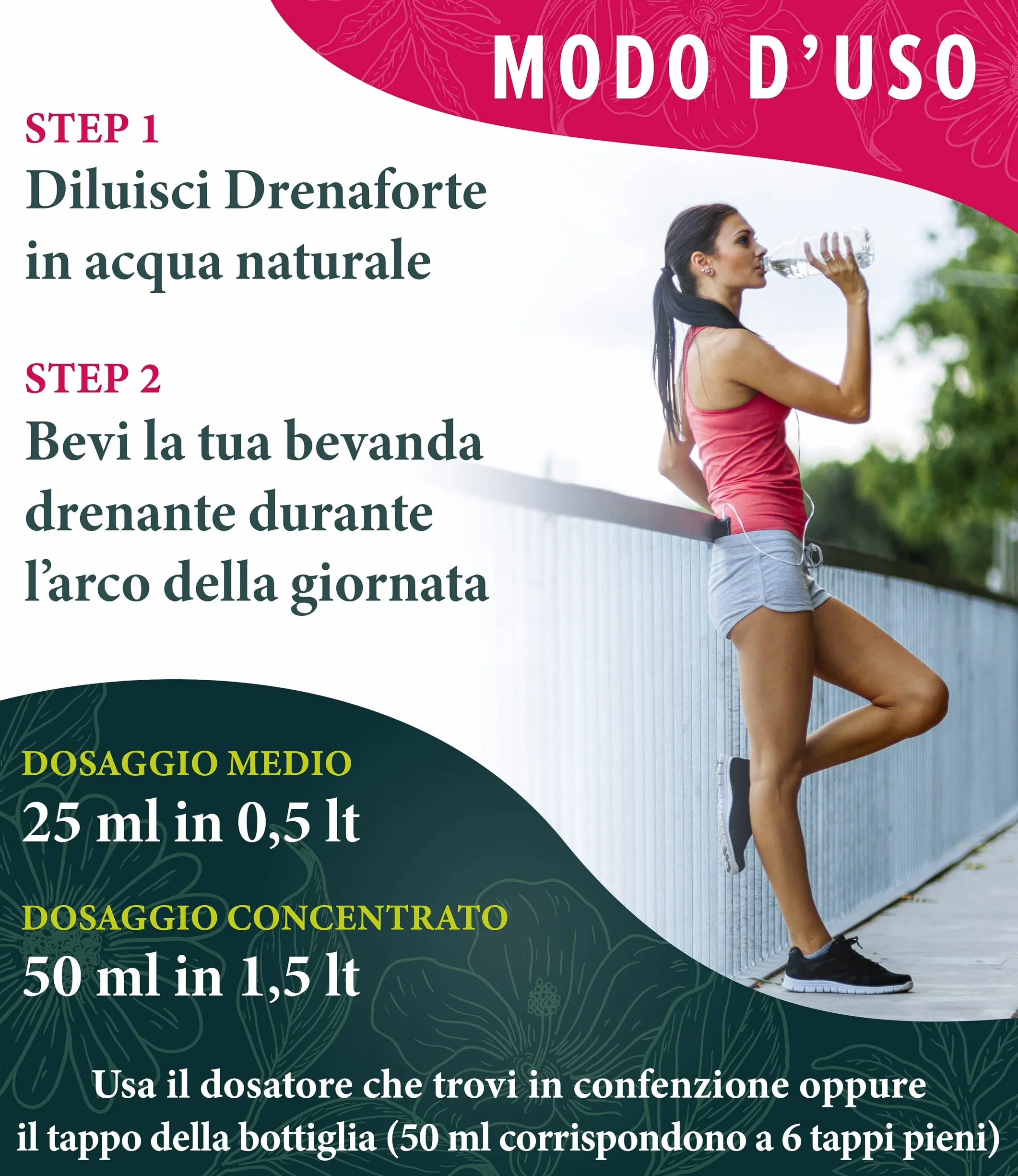 Drenaforte Drenante Forte Concentrato di 6 Estratti Naturali Detox Depurativo Naturale Ritenzione Idrica Frutti di Bosco Vegano 500 ml