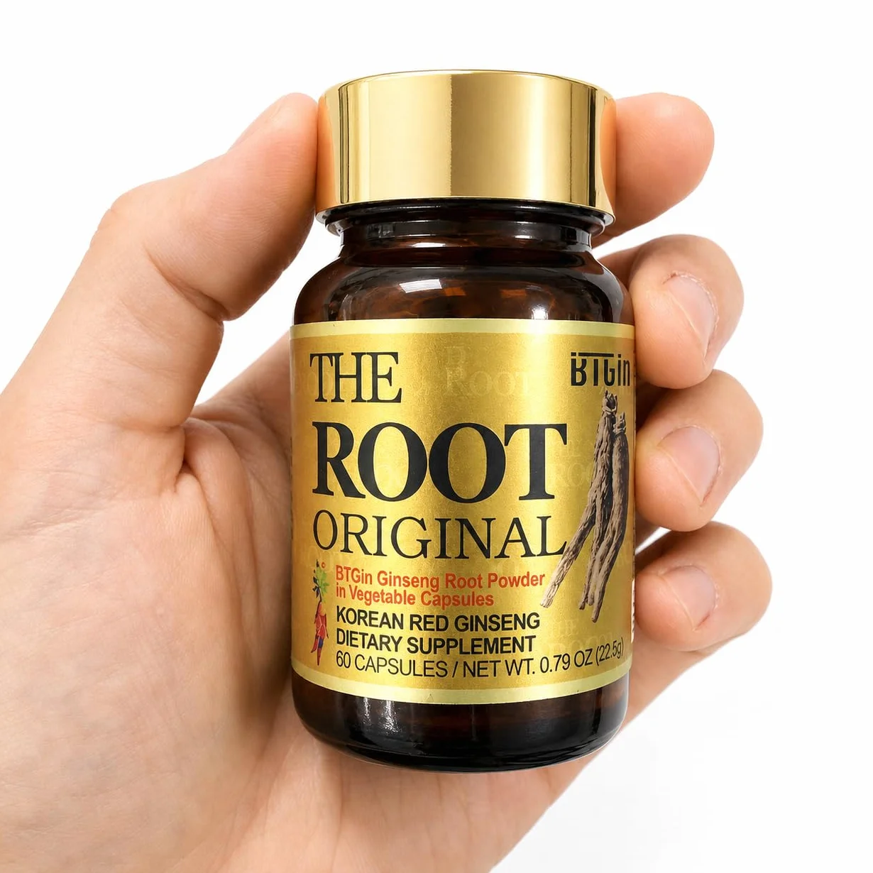 Ginseng Rosso Coreano Panax Integratore 1100% Polvere Radice Intera 60 Capsule Resistenza Benessere Immunità Senza Caffeina