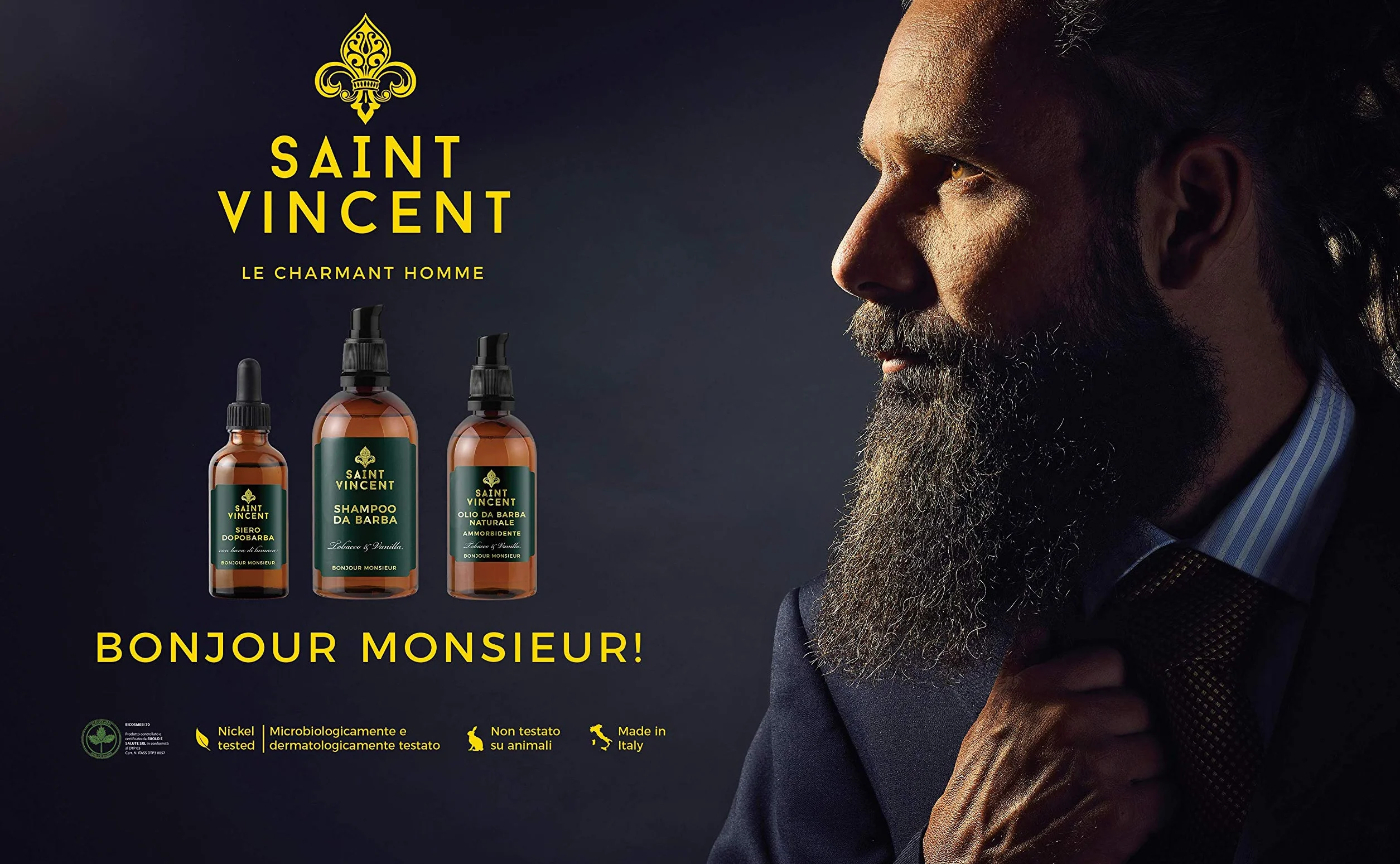 LFA - LABORATORI | Shampoo Barba e Baffi, Detergente Professionale, Sapone da Barba Fragranza al Tabacco e Vaniglia (100 Ml)
