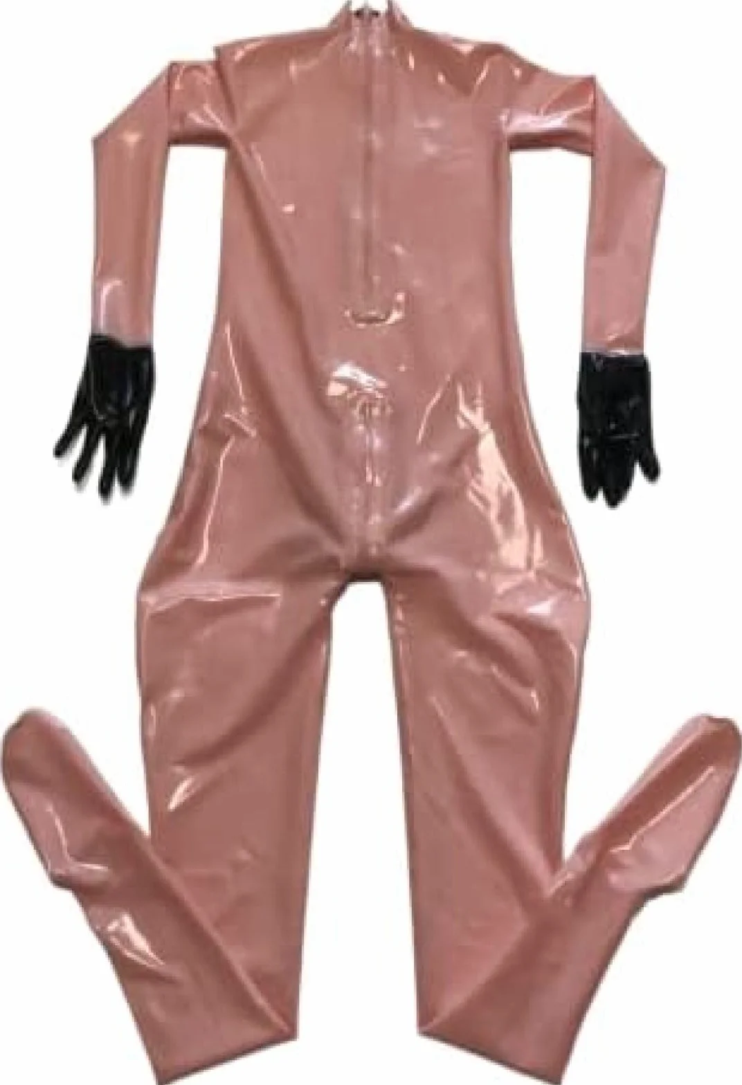 Guanti Fetish In Lattice Rosa Catsuit Guaina Su Misura 3D Con Cerniera Invisibile Sul Cavallo Posteriore, Color Carne, 3XL