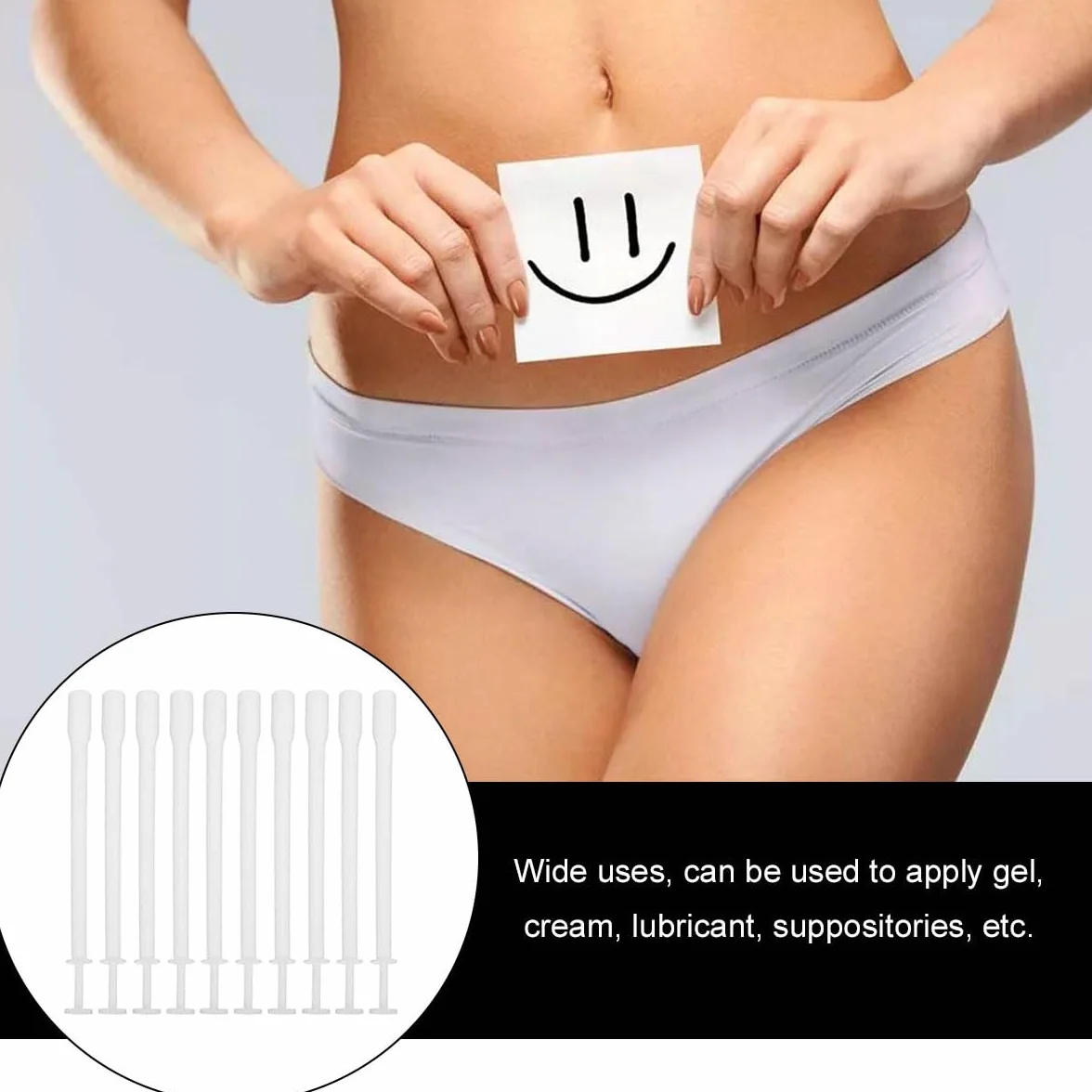 Applicatori Suppositivi Vaginali Usa E Getta, 10 Pz Applicatori Vaginali Usa e Getta, Applicatori Vaginali Monouso, Applicatore Di Lubrificante Siringa Tubo Lubrificante Sparatutto per Donne Femminile