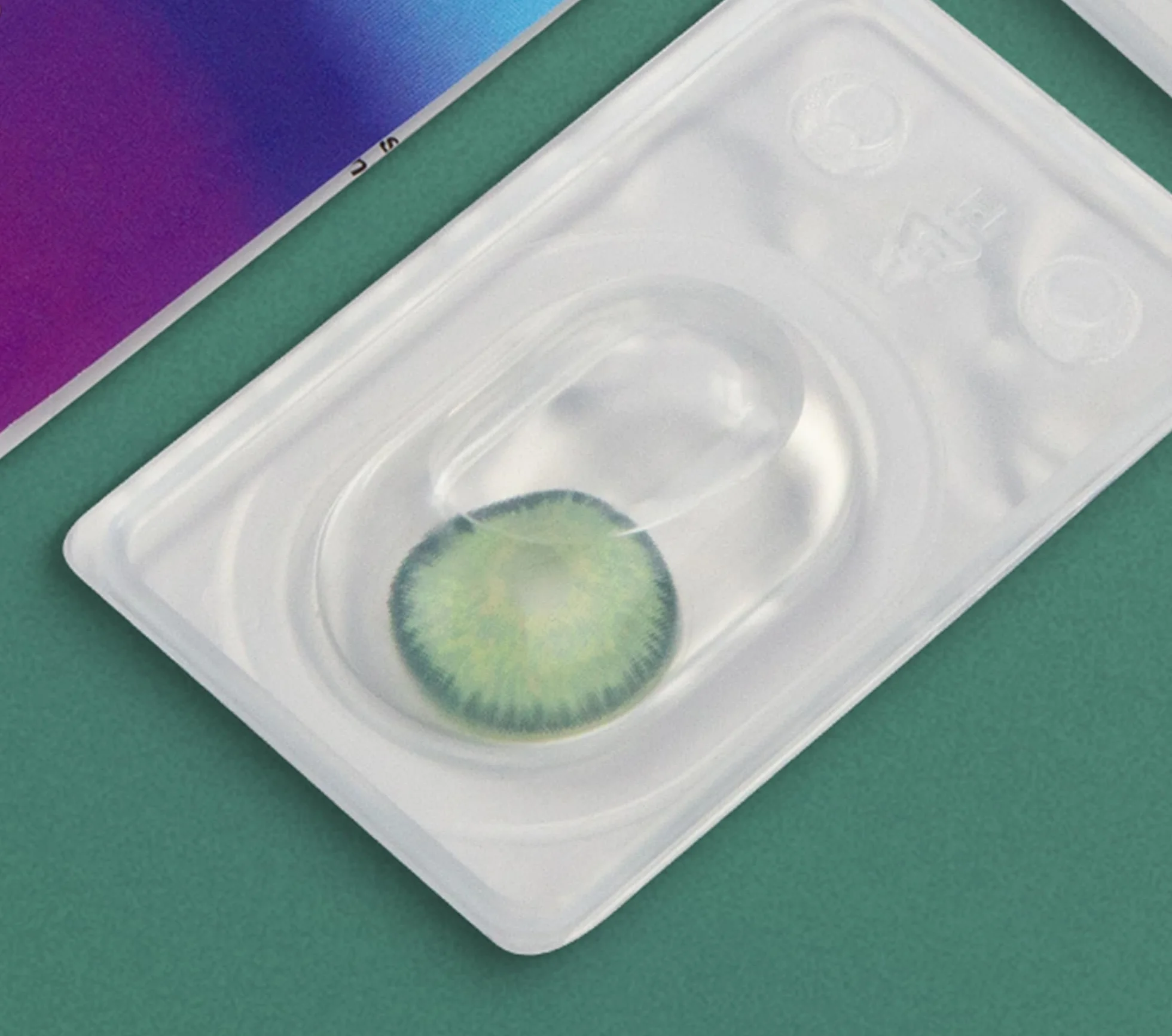 GLAMLENS Lenti a Contatto Colorate Verde Ibiza Green - 2 Pezzi, Silicone Idrogel, DIA 14.20, 0.00 Diottrie