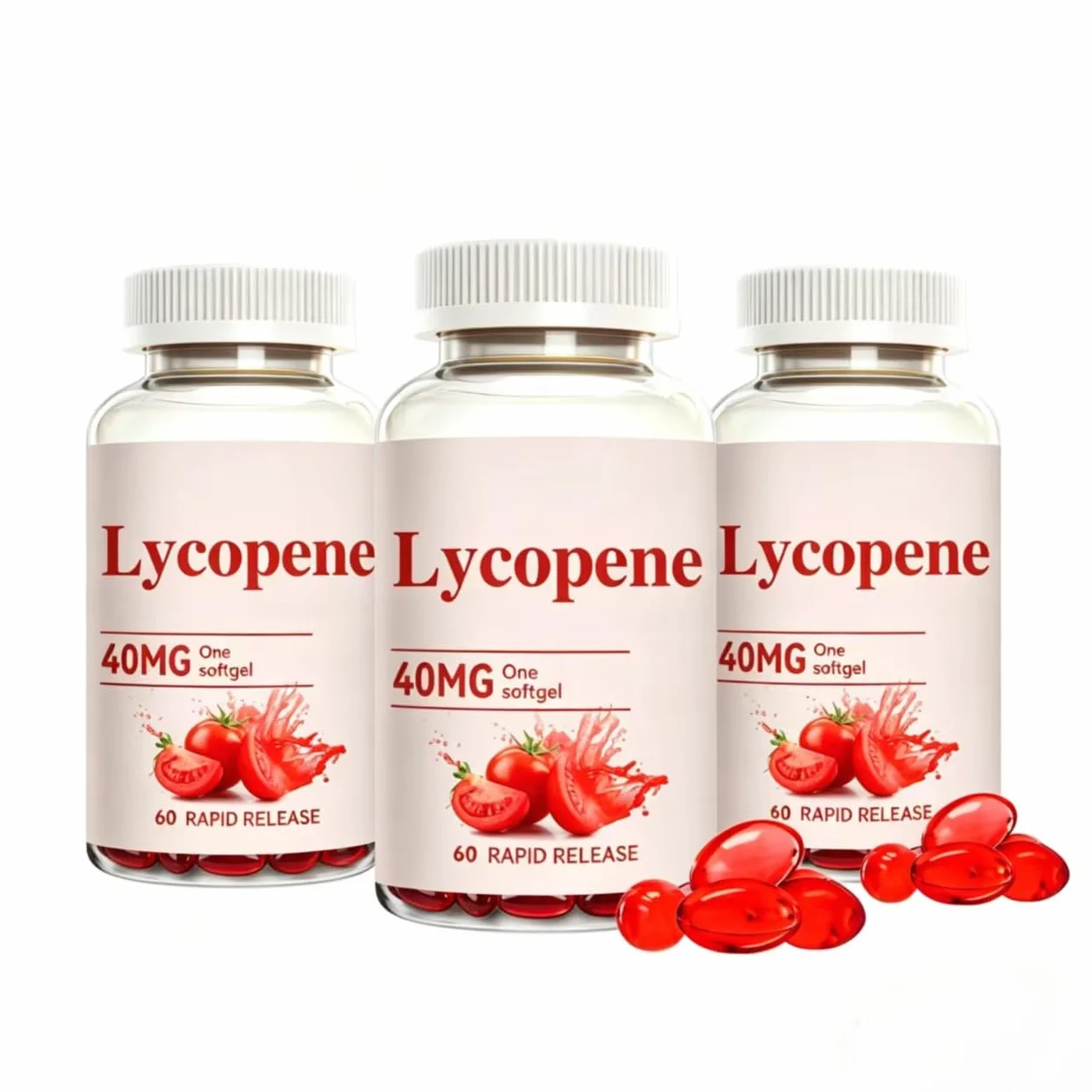 Licopene 40 mg estratto di pomodoro antiossidante 60 conteggi 3PCS