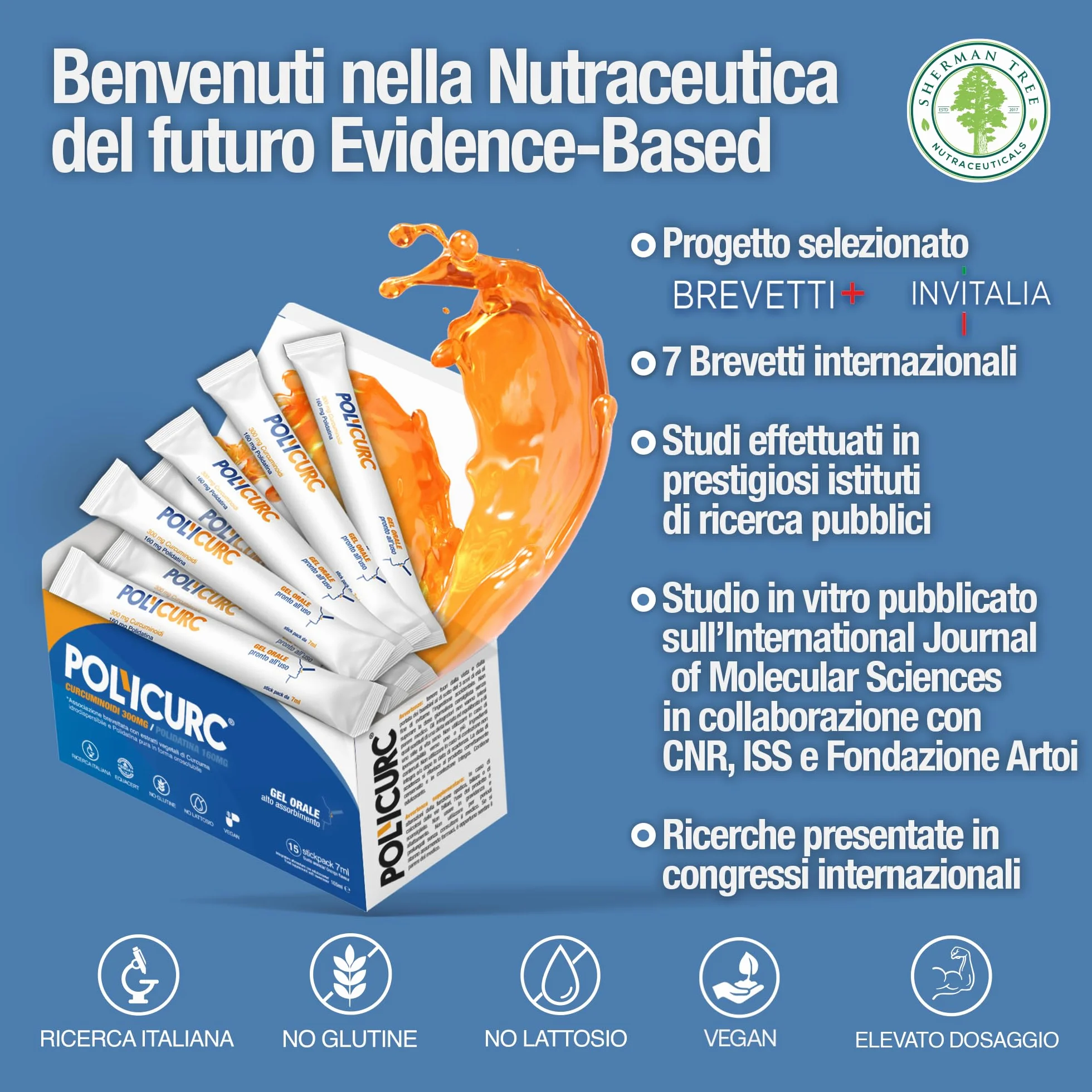PolyCurc Gel Integratore Curcumina e Polidatina Stickpack Alto Dosaggio